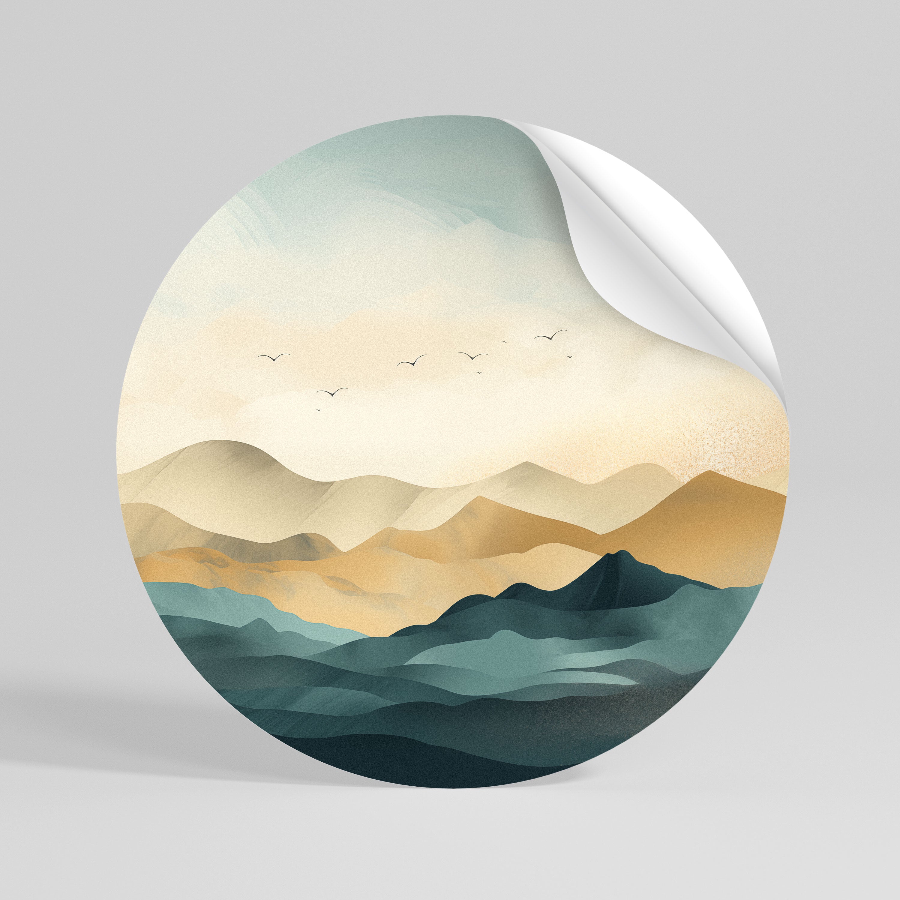 MOUNTAIN MELODY Naklejka okrągła