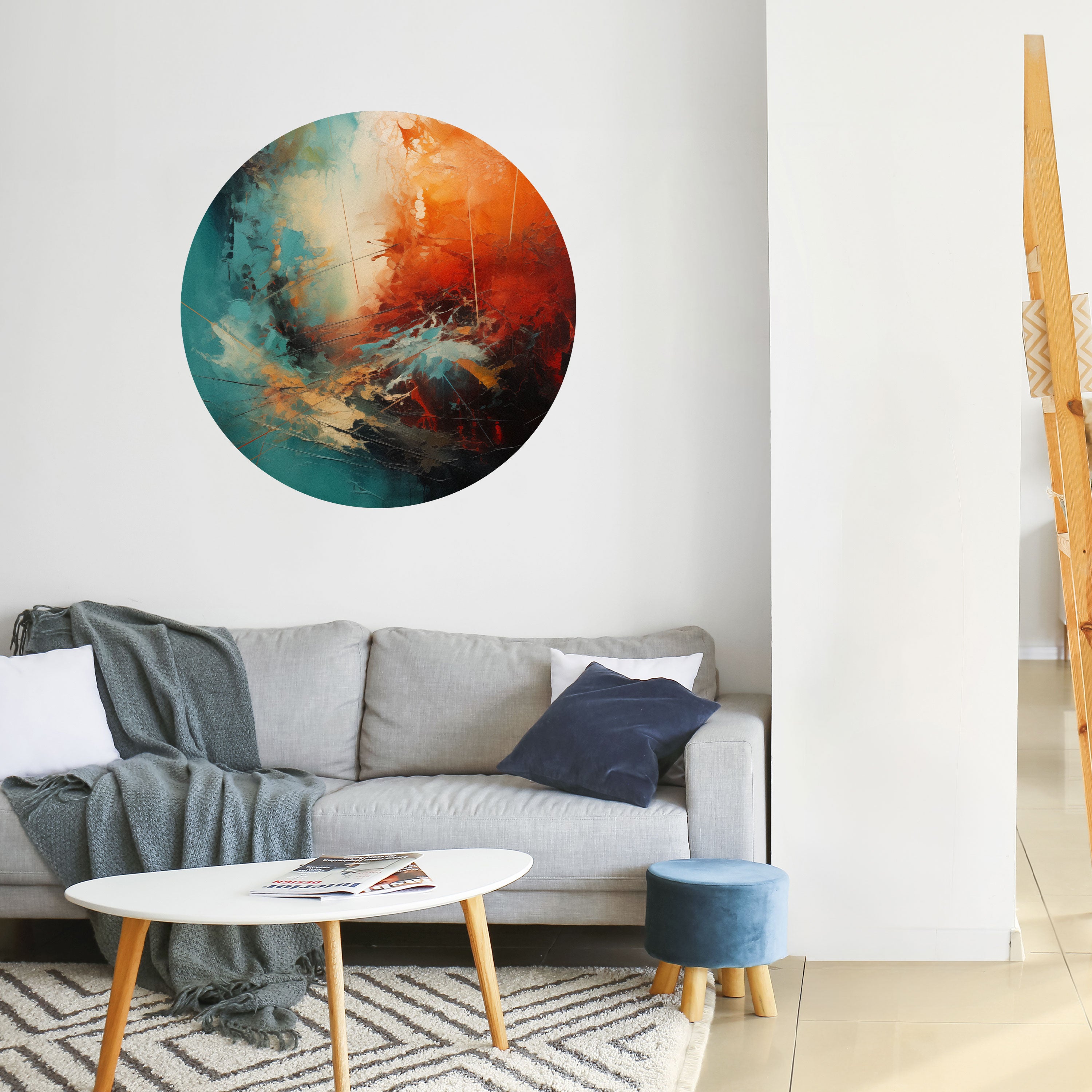 FIERY FUSION Naklejka okrągła