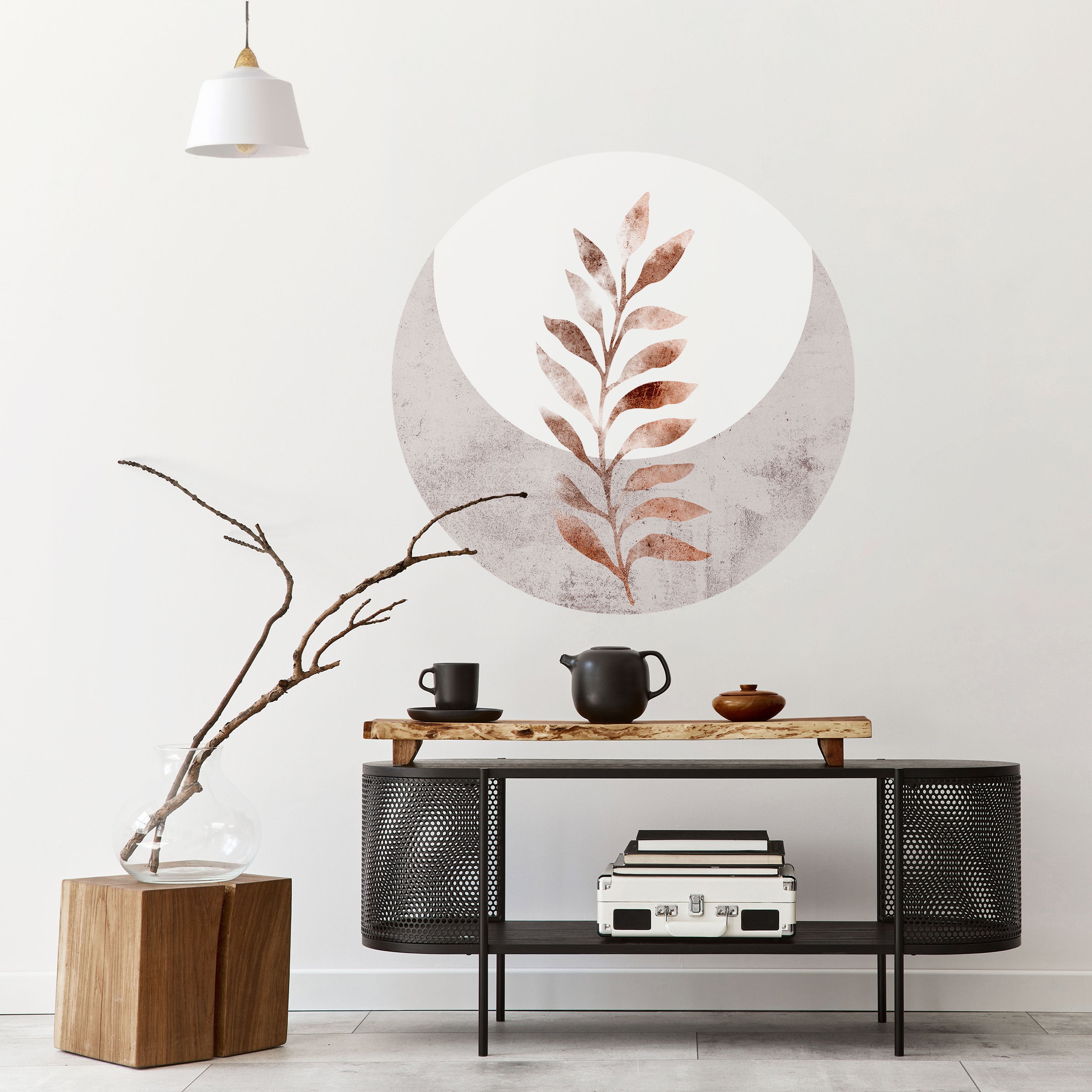 LEAF RADIANCE Naklejka okrągła