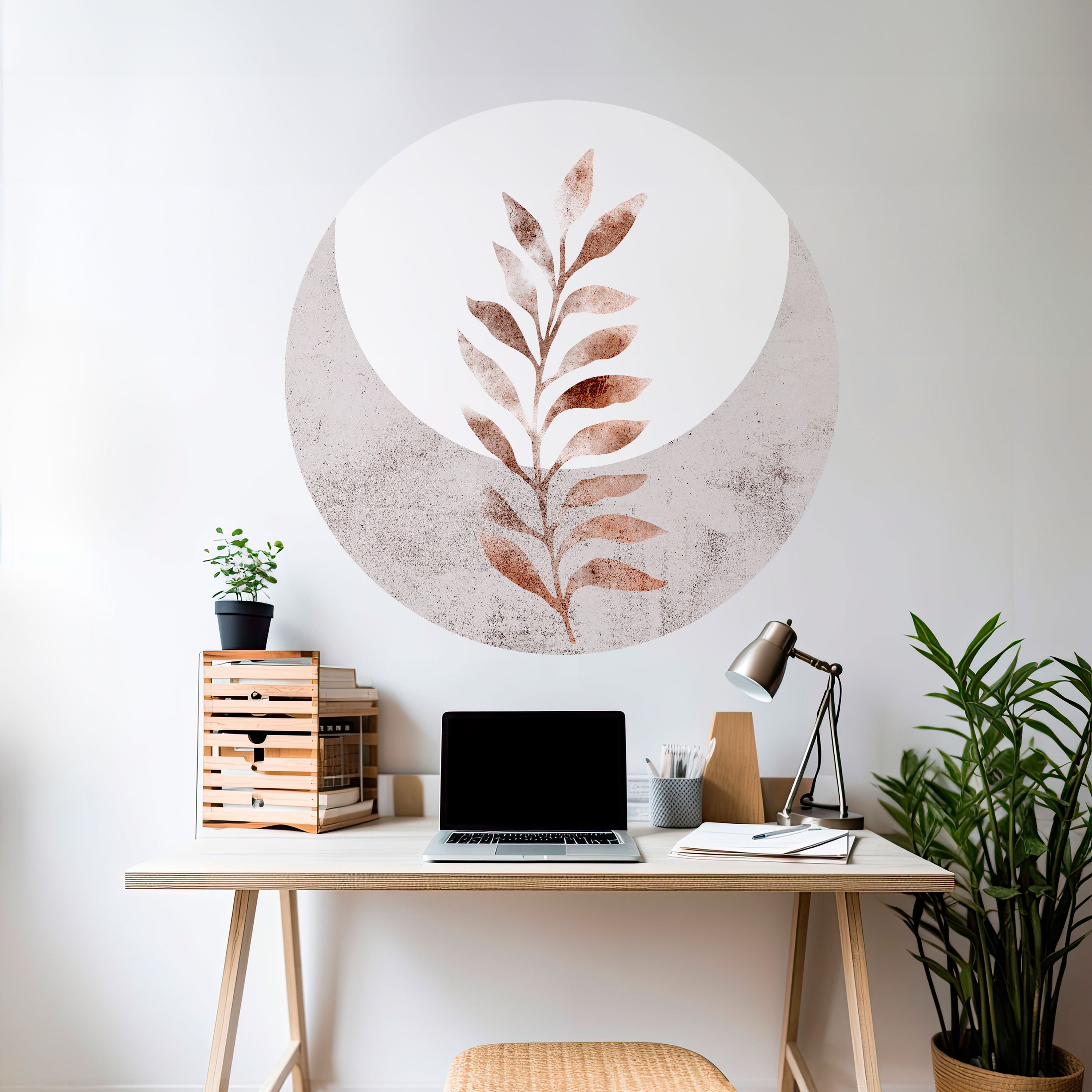 LEAF RADIANCE Naklejka okrągła