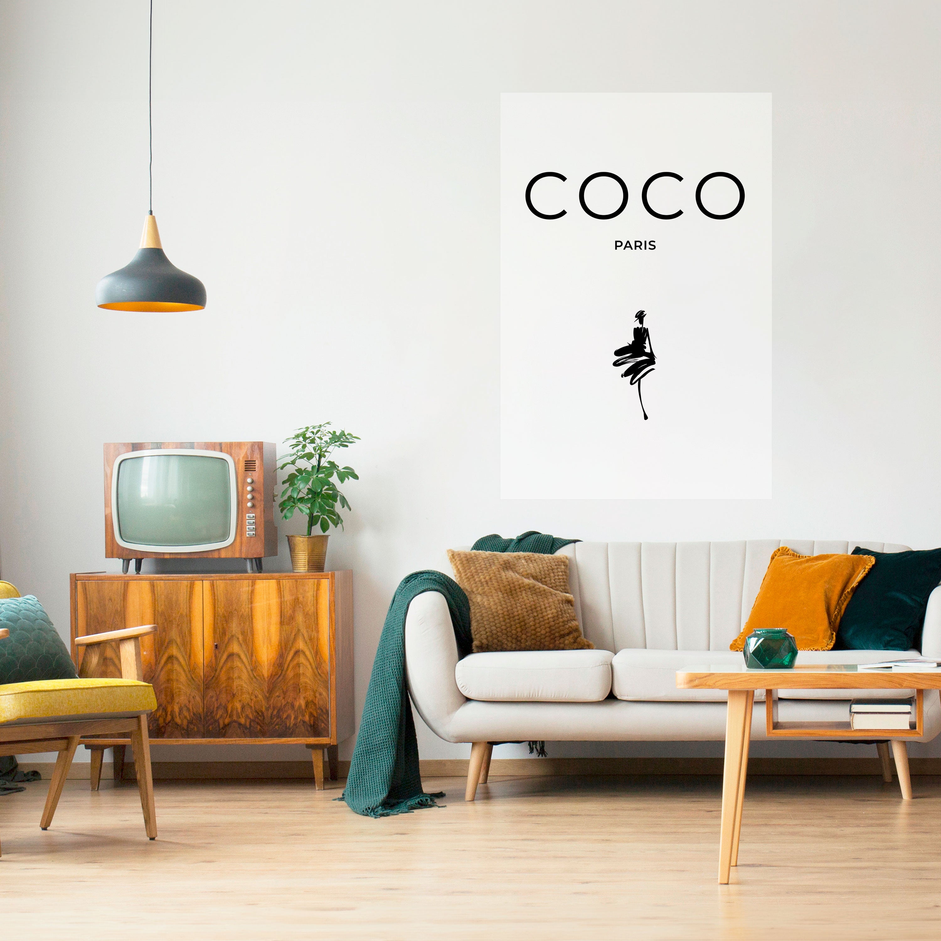 COCO CHANEL - TIMELESS ELEGANCE Naklejka/Plakat pionowy