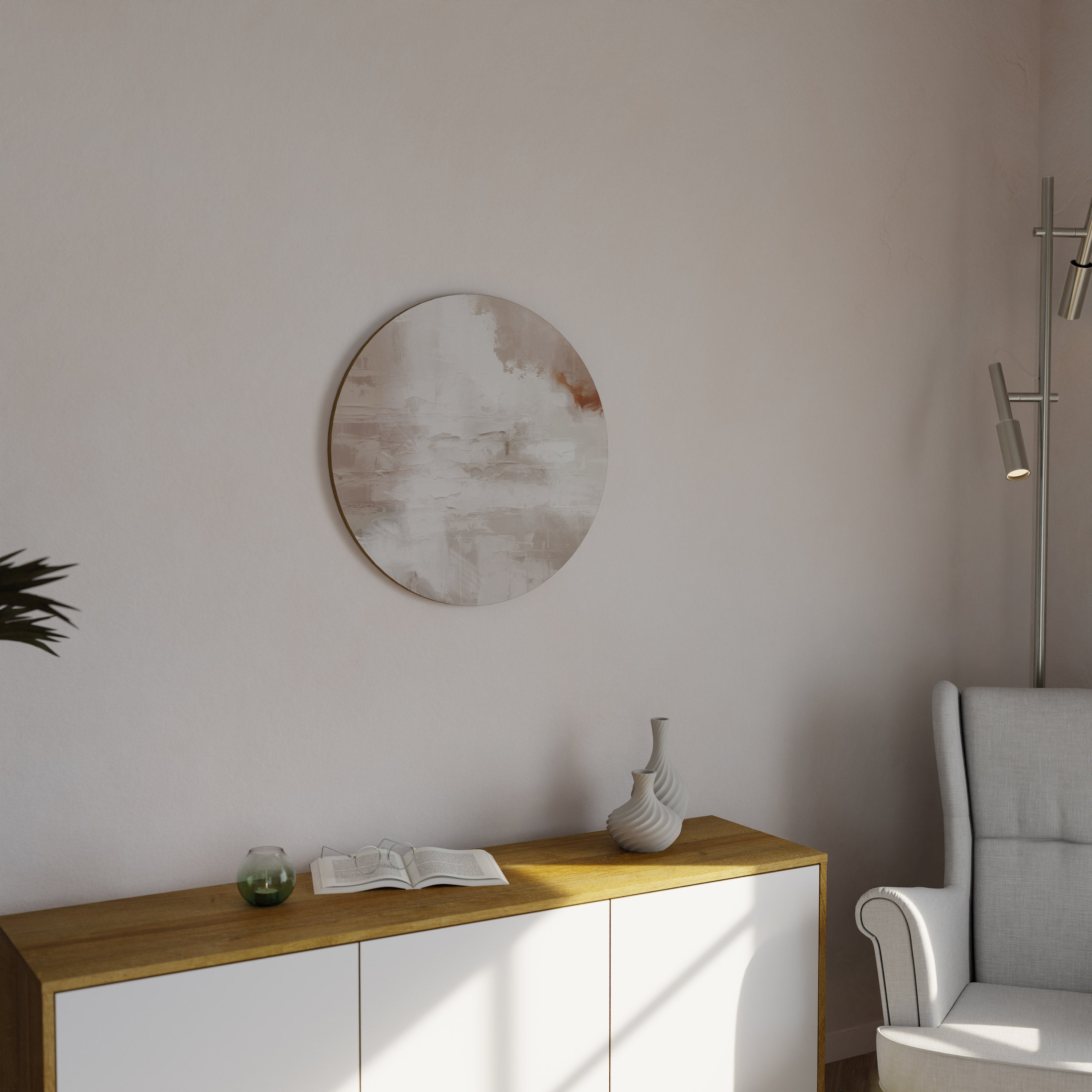 BLUSH SERENITY Obraz okrągły