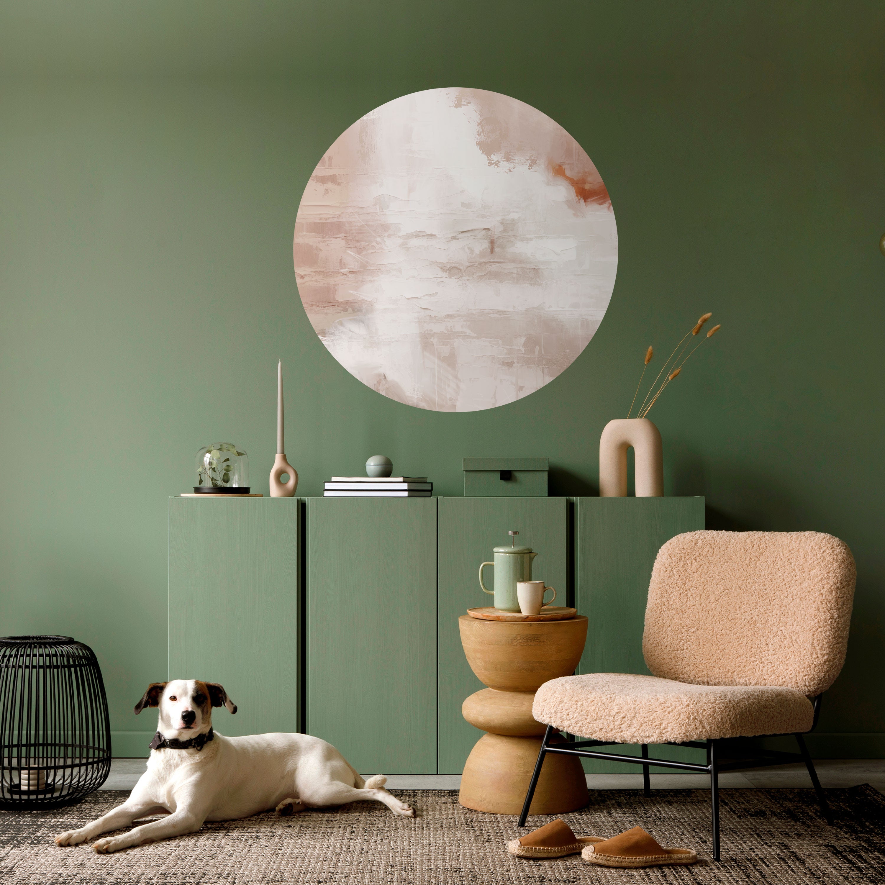 BLUSH SERENITY Naklejka okrągła