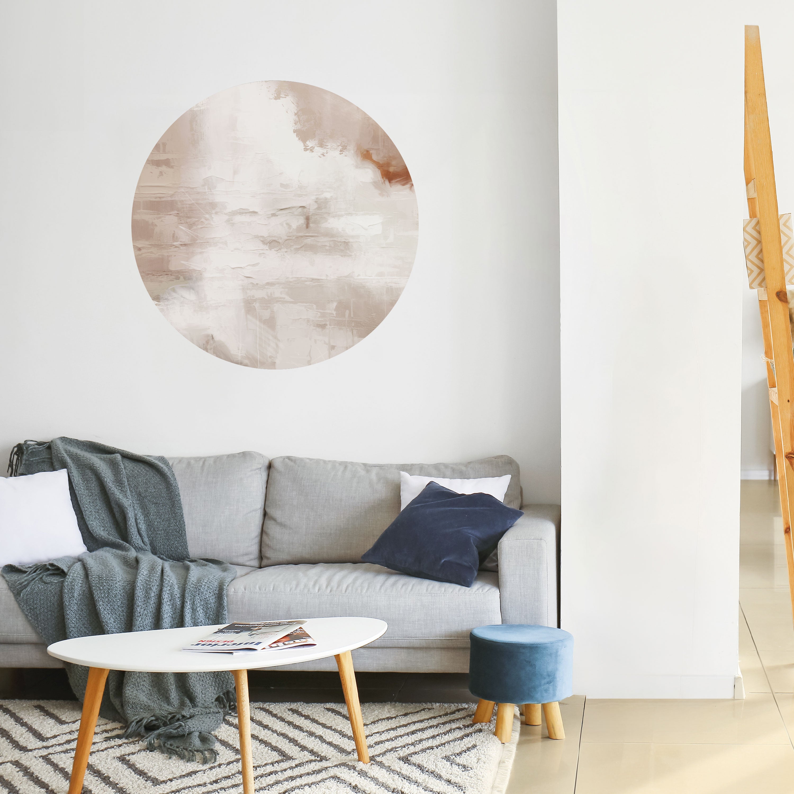 BLUSH SERENITY Naklejka okrągła