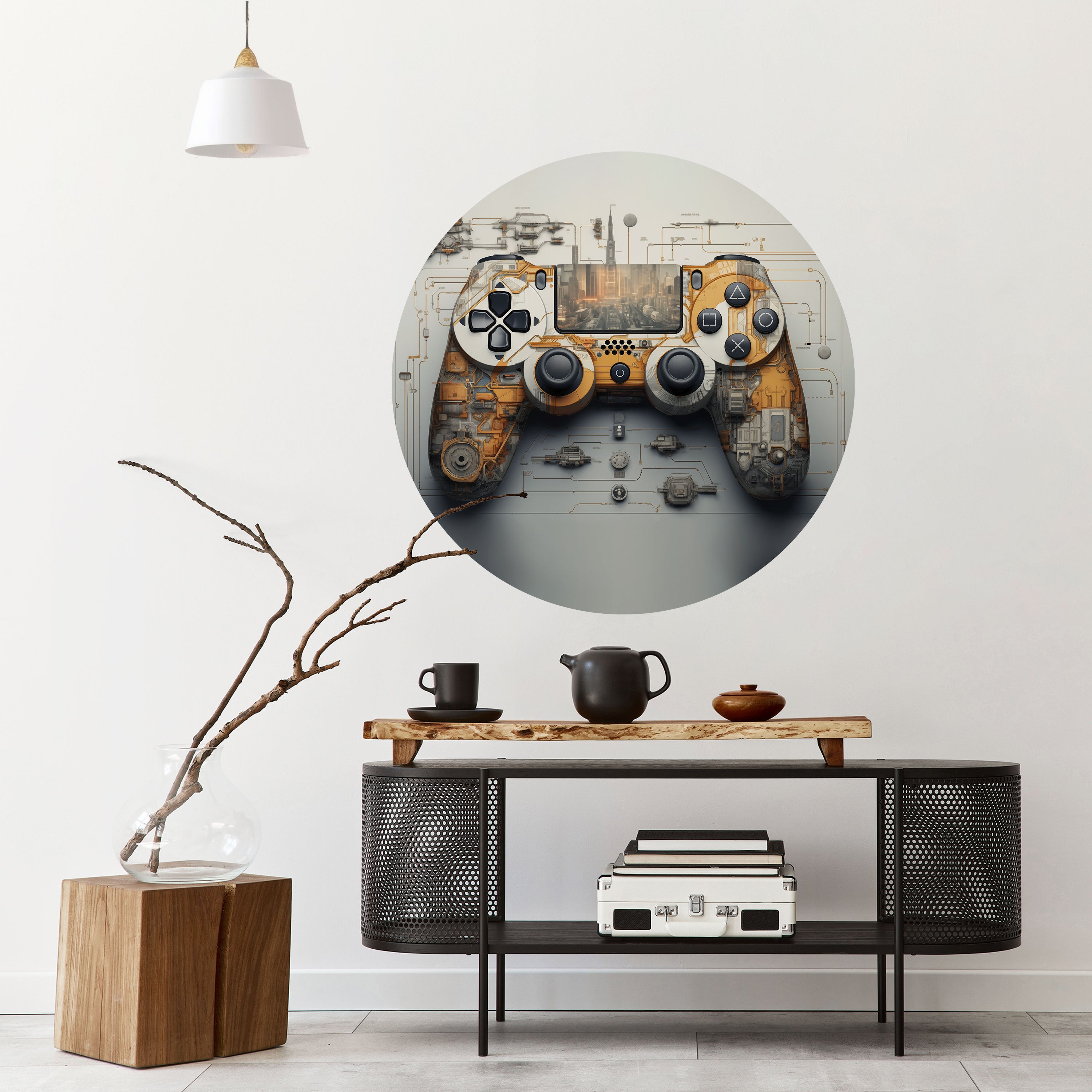 CYBER CHRONICLES PAD Naklejka okrągła