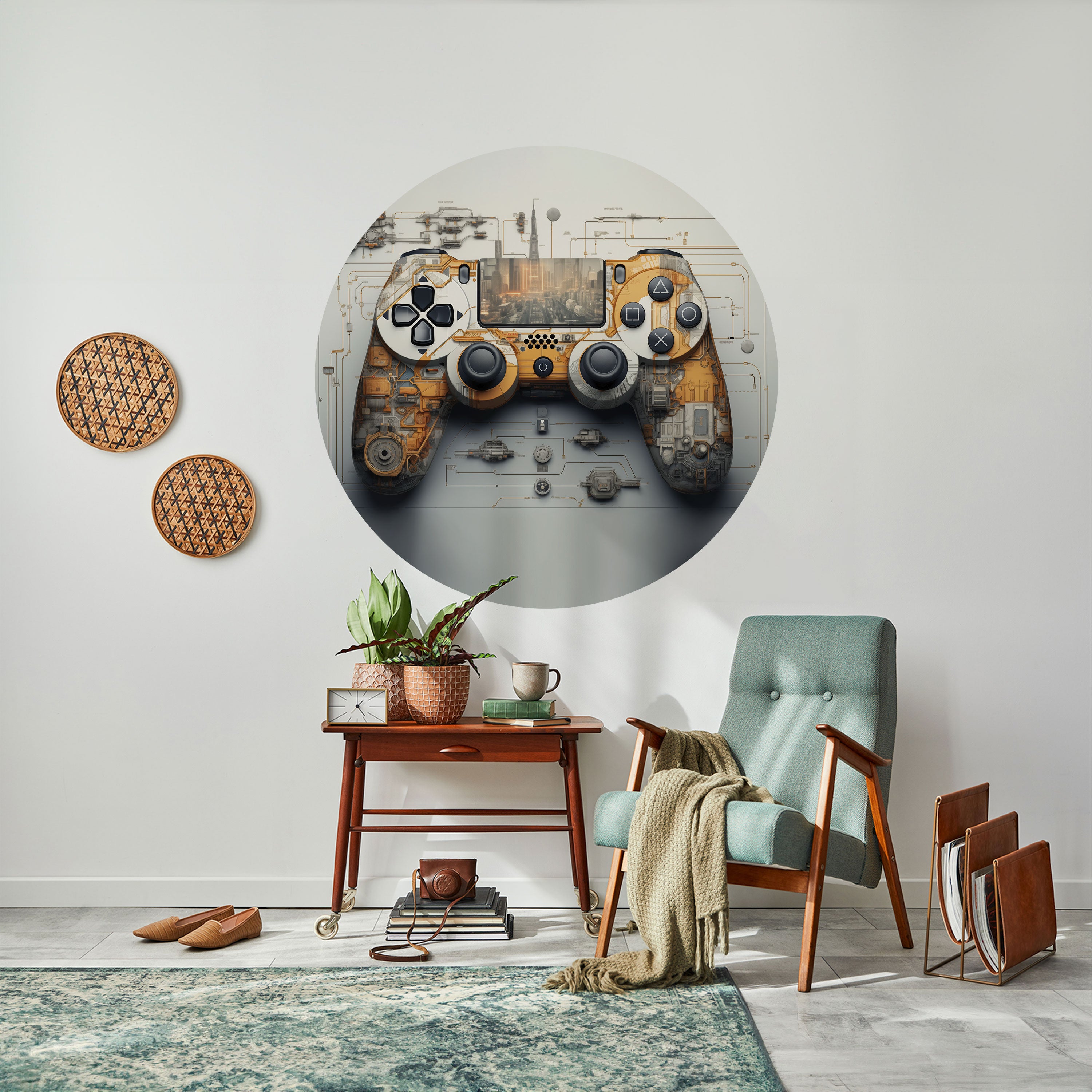 CYBER CHRONICLES PAD Naklejka okrągła