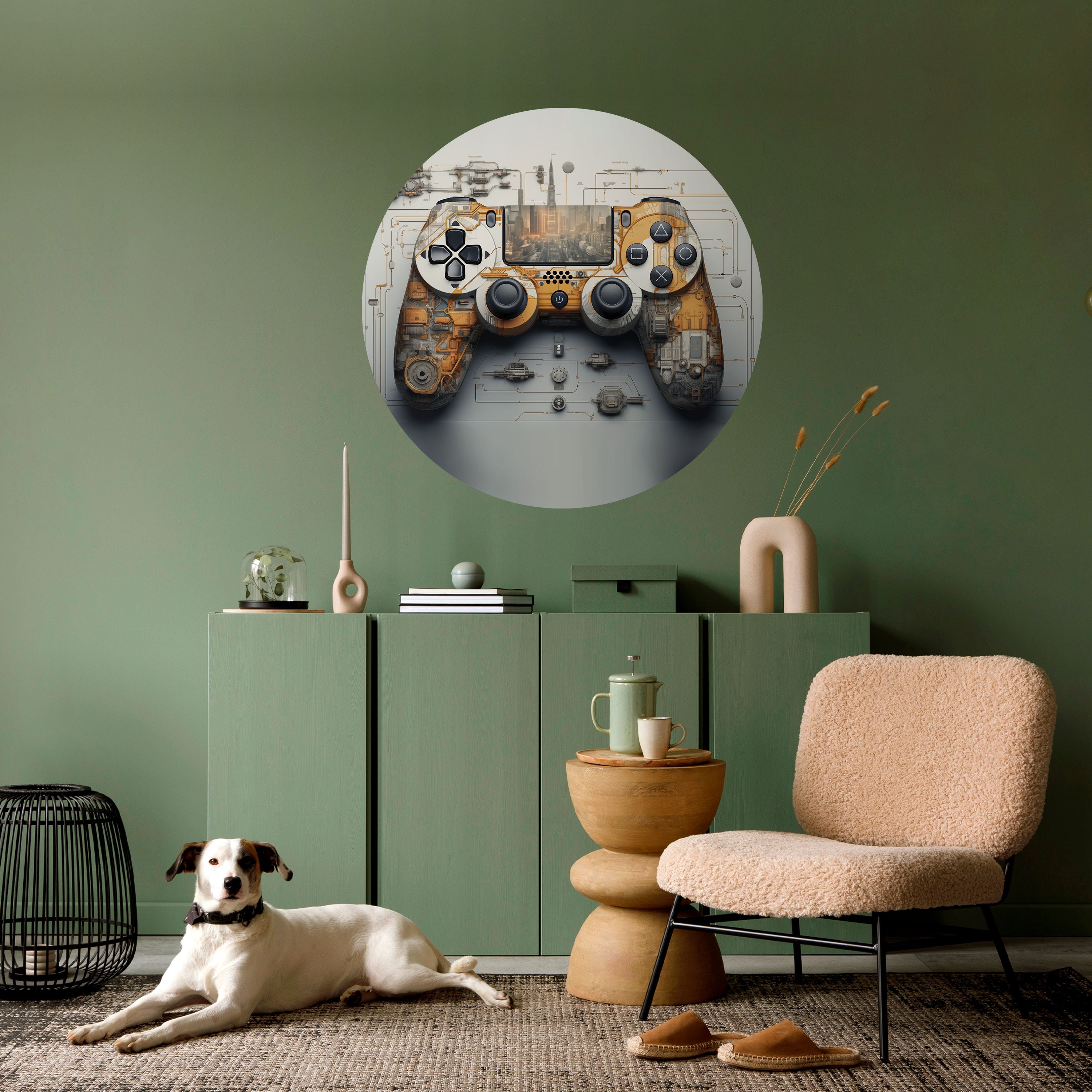 CYBER CHRONICLES PAD Naklejka okrągła