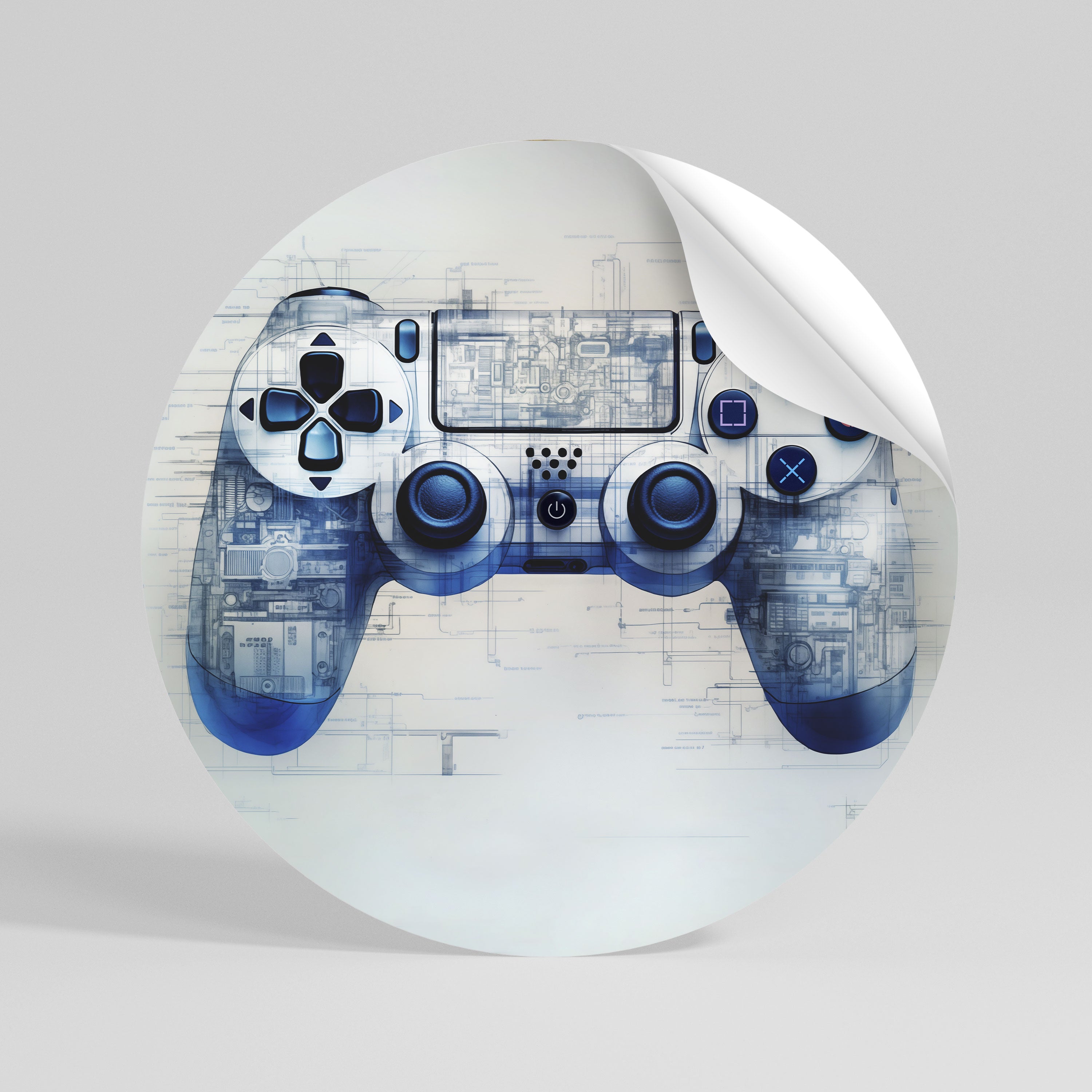 CYBER SCAPE PAD Naklejka okrągła