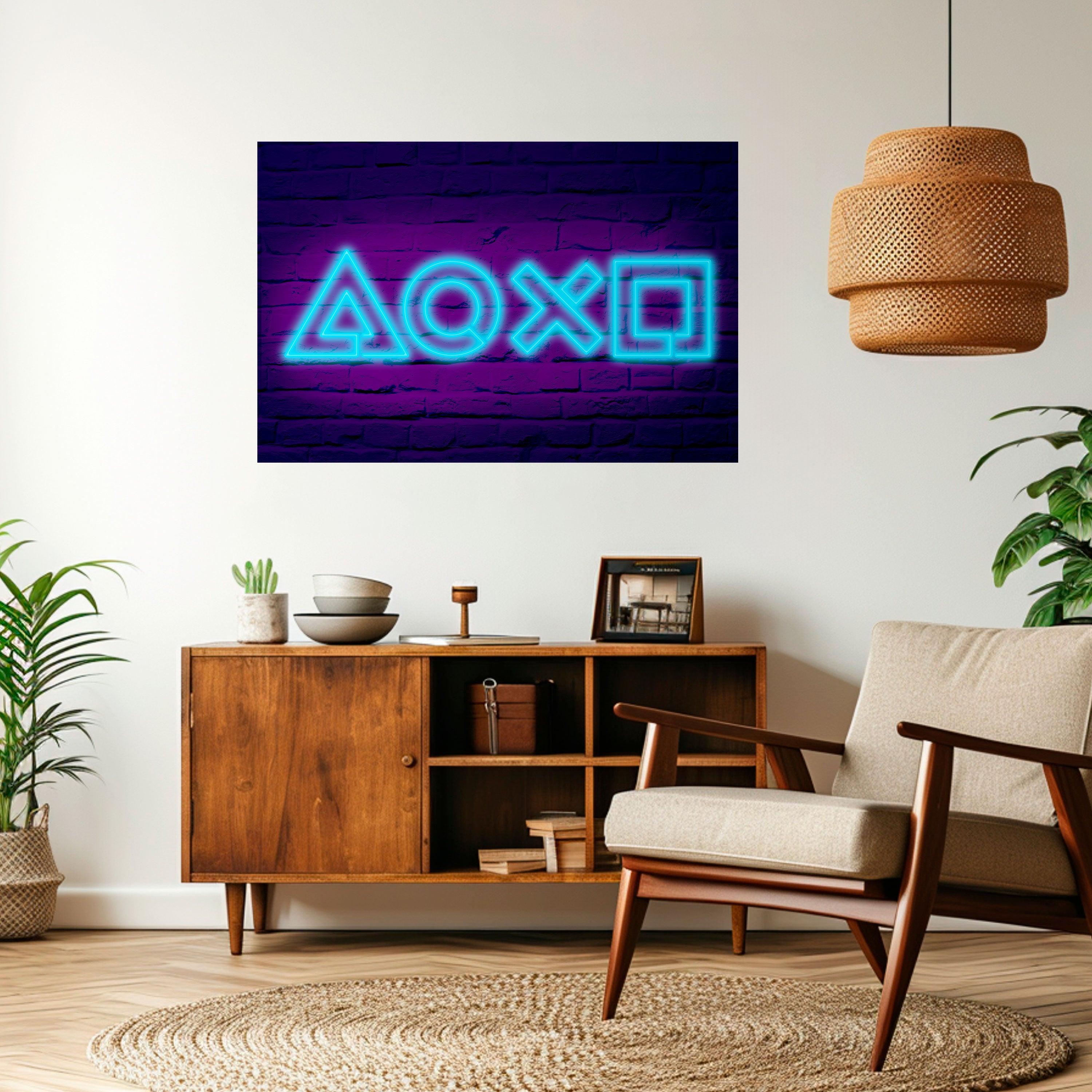 NEON PULSE GAMING Naklejka/Plakat poziomy