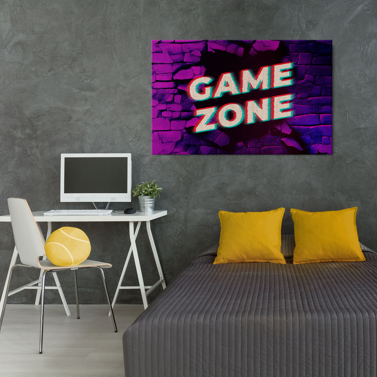 LUMINOUS GAME ZONE Poziomy obraz na płótnie