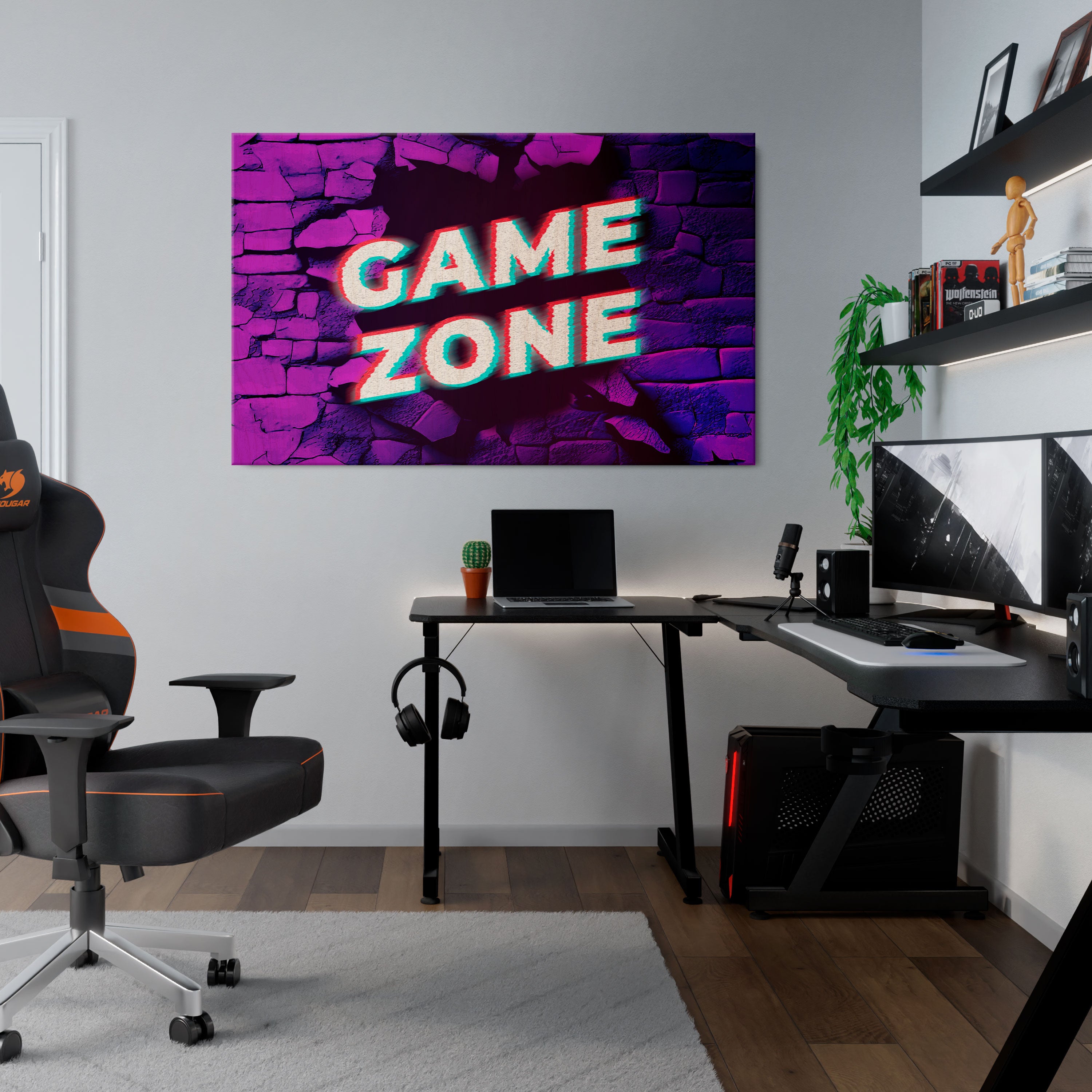 LUMINOUS GAME ZONE - Obraz na płótnie (poziomy)