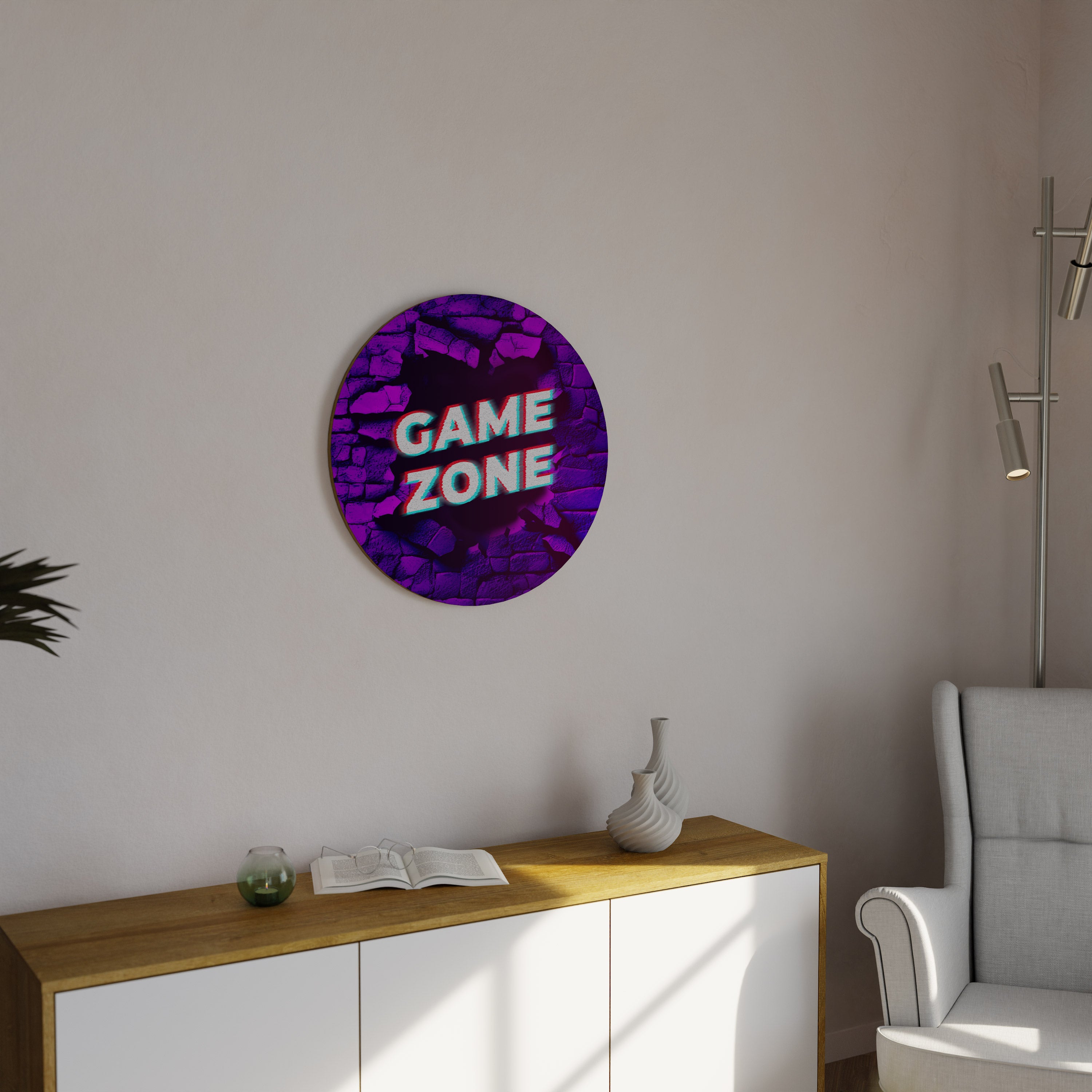 LUMINOUS GAME ZONE Obraz okrągły