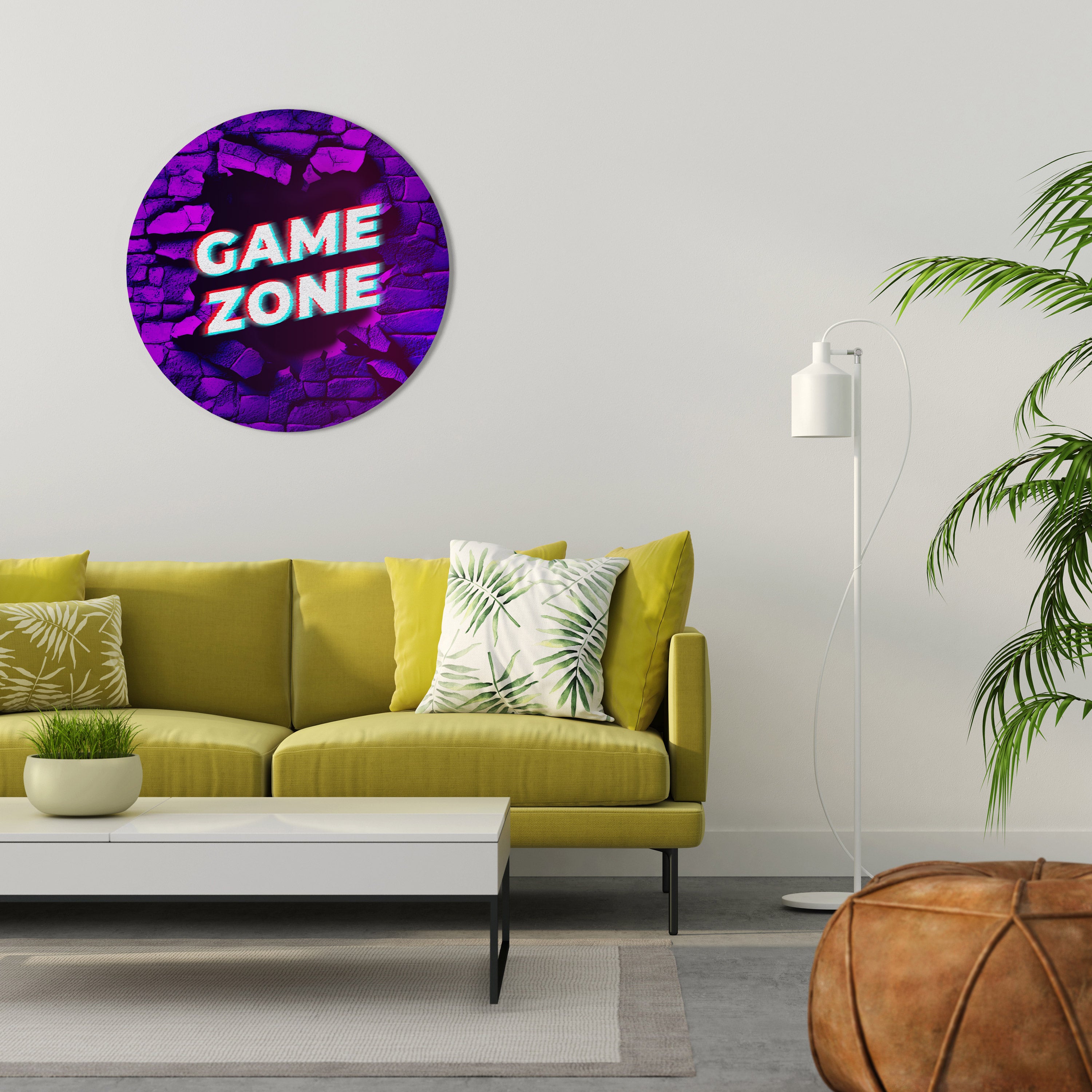 LUMINOUS GAME ZONE Obraz okrągły