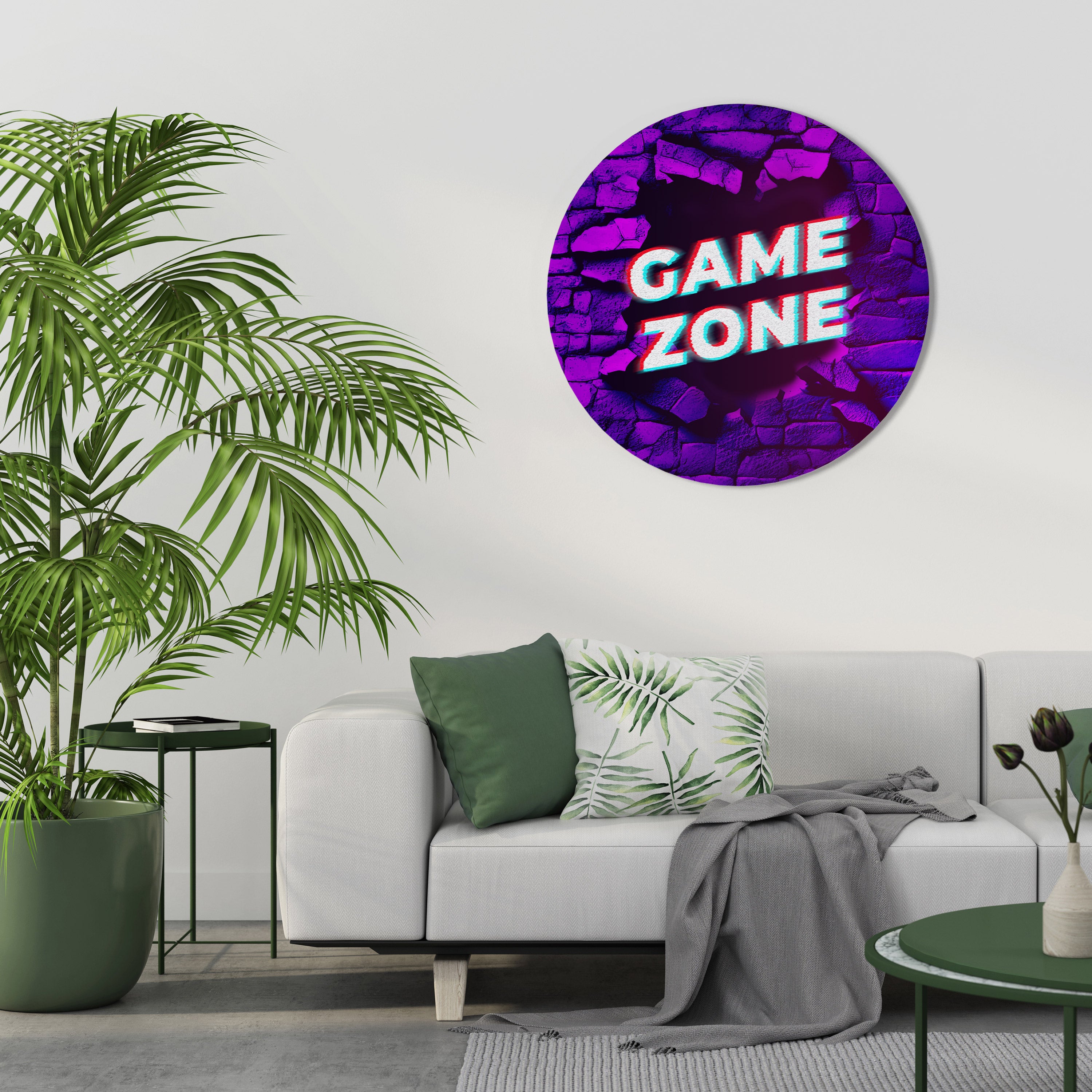 LUMINOUS GAME ZONE Obraz okrągły
