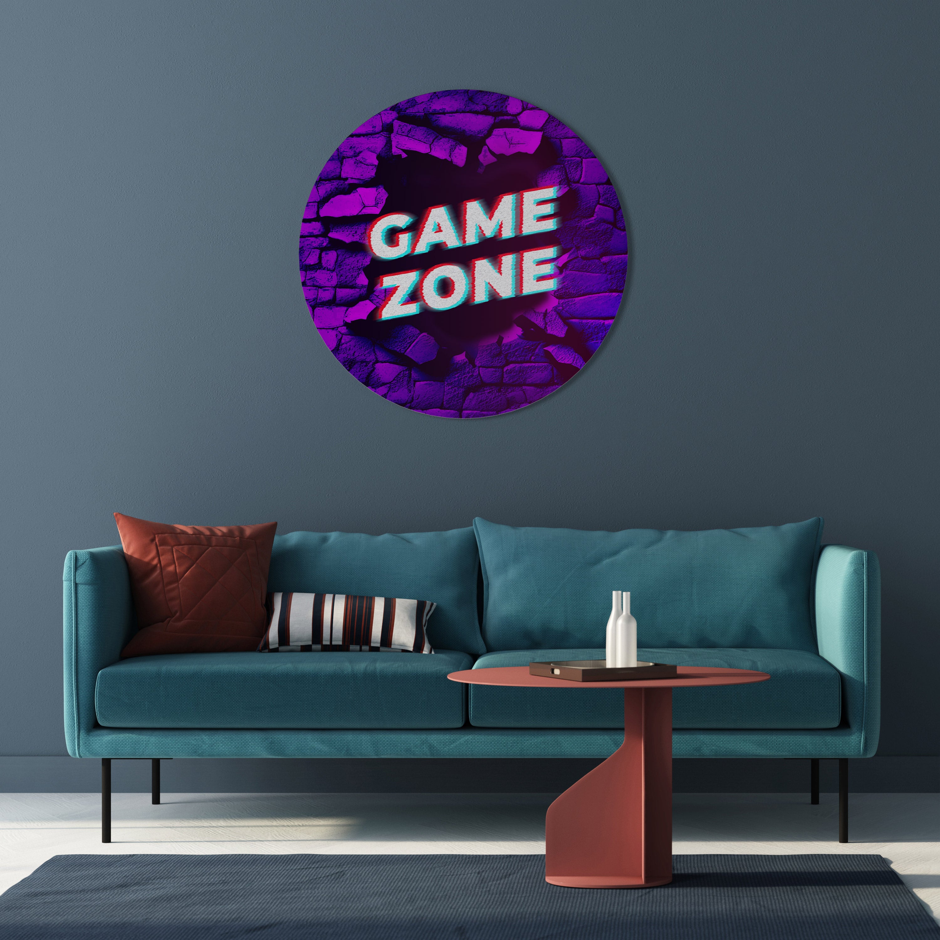 LUMINOUS GAME ZONE Obraz okrągły