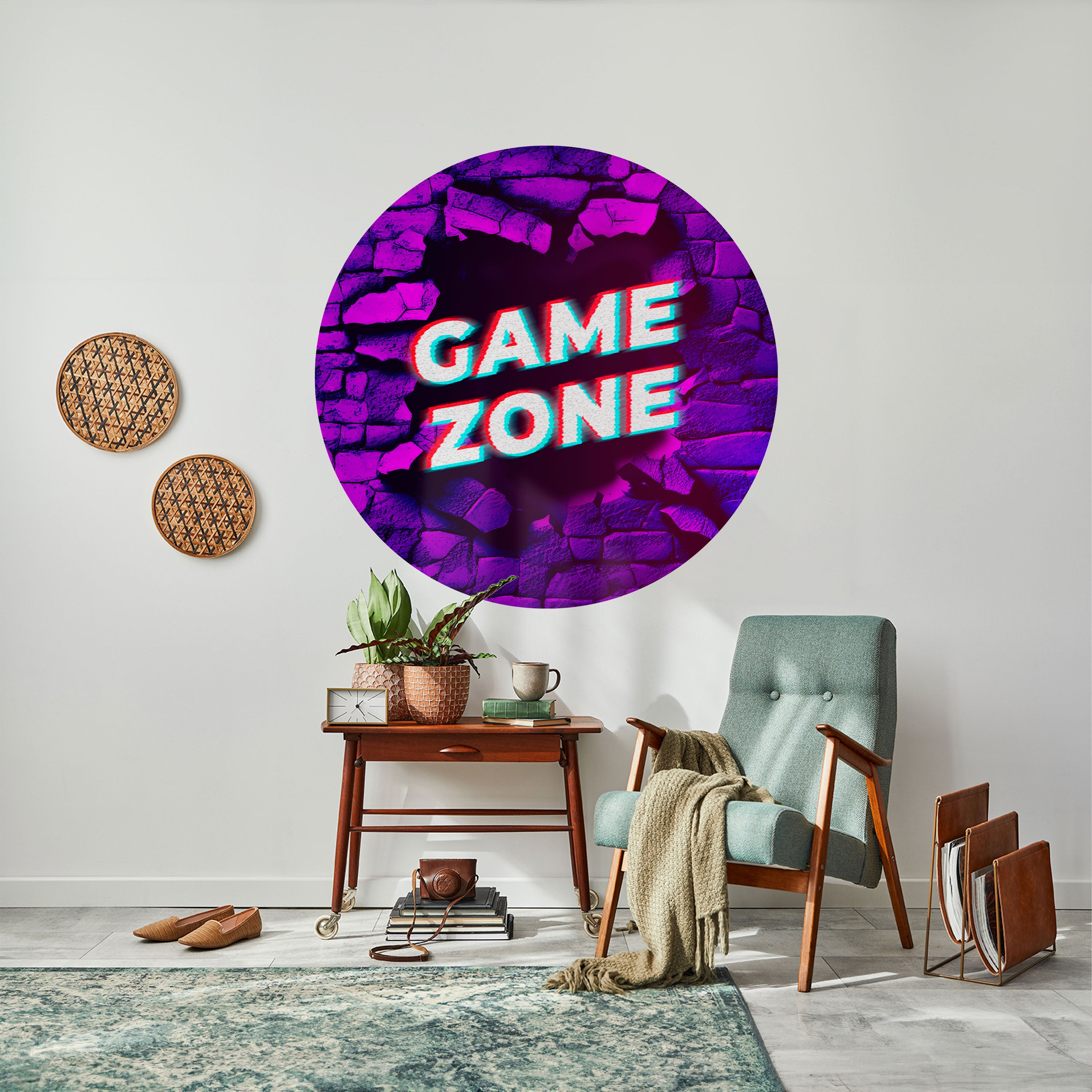 LUMINOUS GAME ZONE Naklejka okrągła