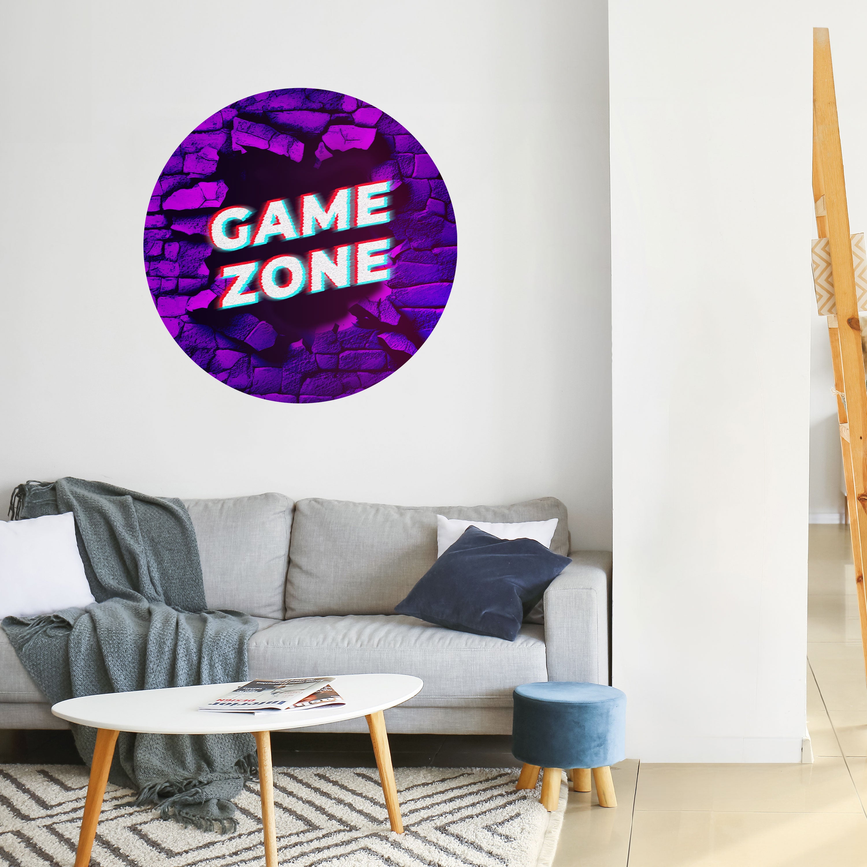 LUMINOUS GAME ZONE Naklejka okrągła