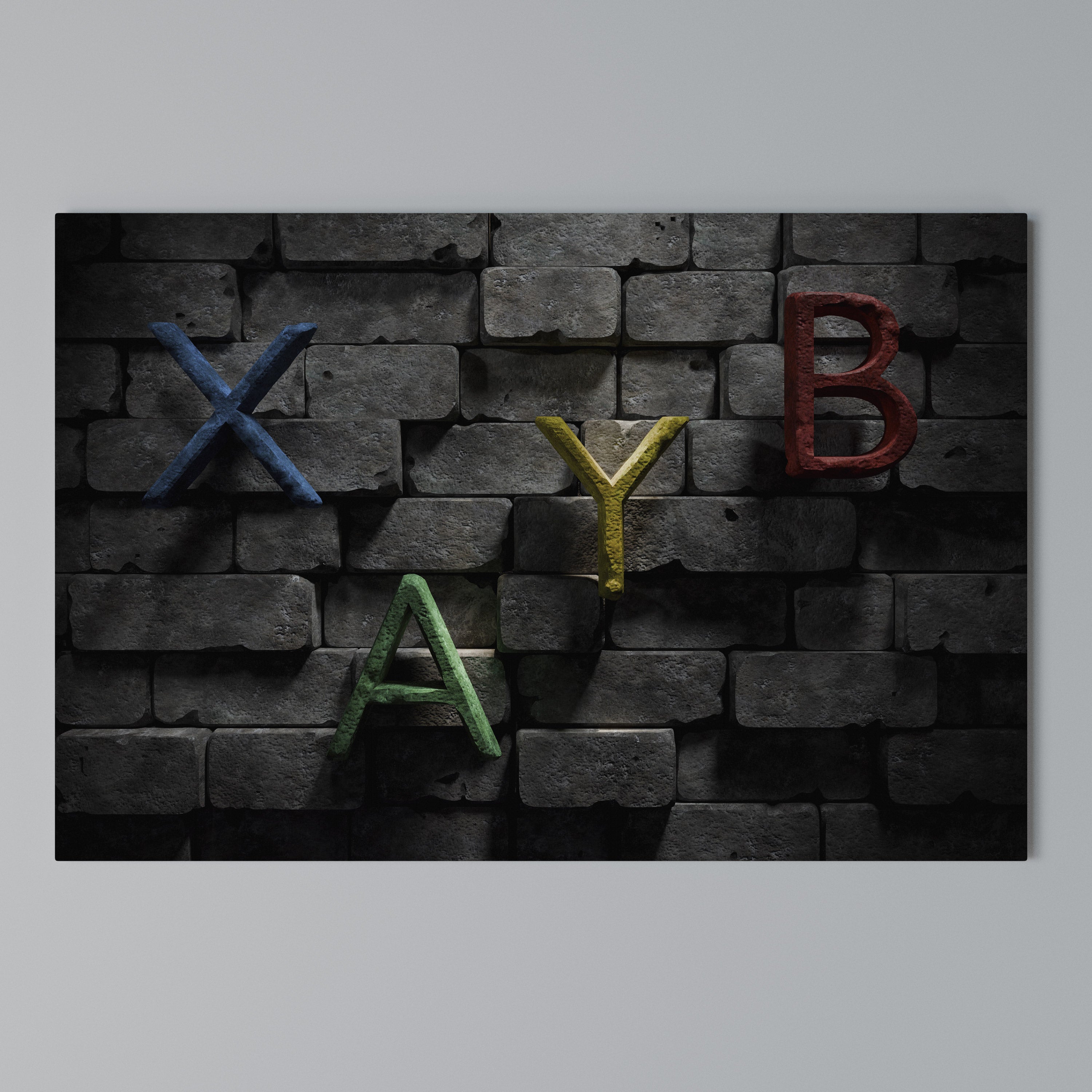 GAMER BRICK LETTERS Poziomy obraz na płótnie
