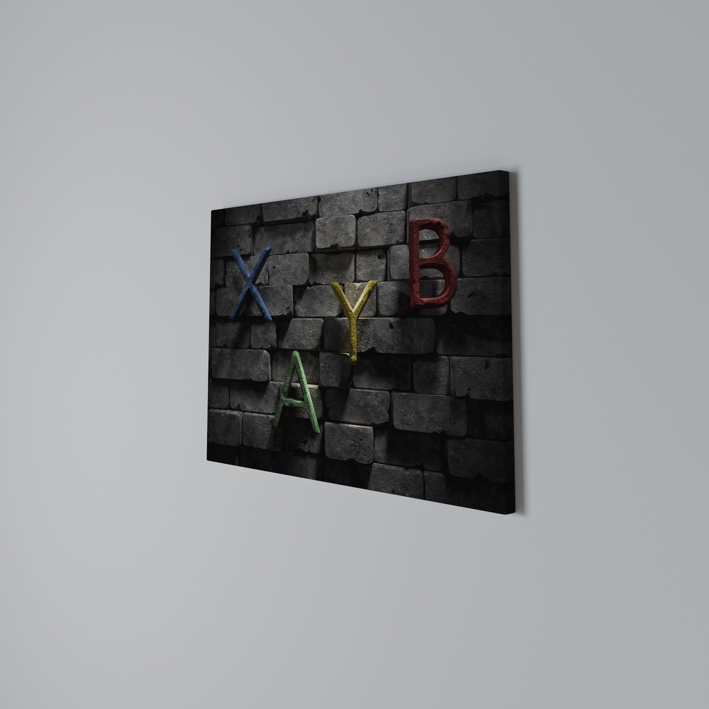 GAMER BRICK LETTERS Poziomy obraz na płótnie