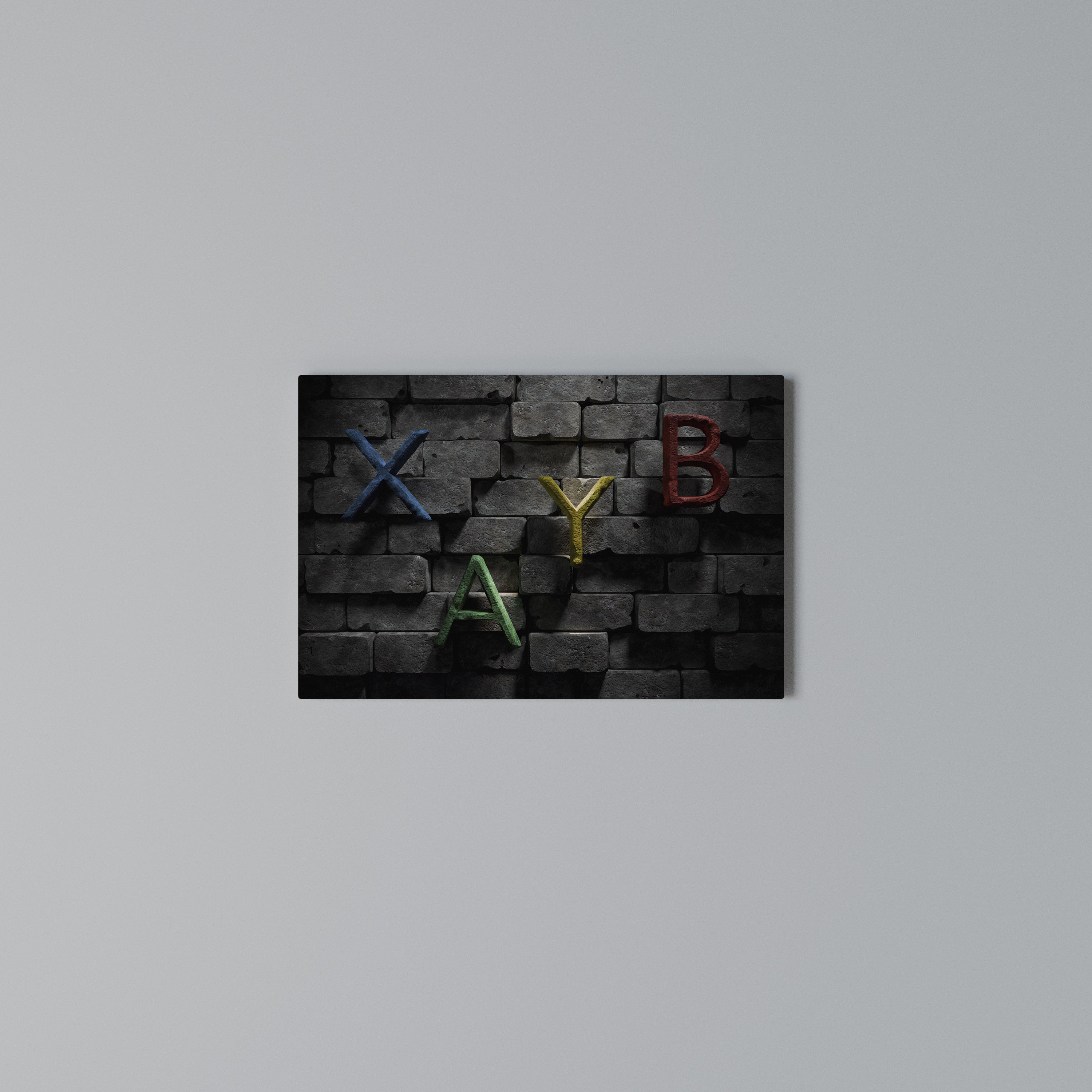 GAMER BRICK LETTERS Poziomy obraz na płótnie