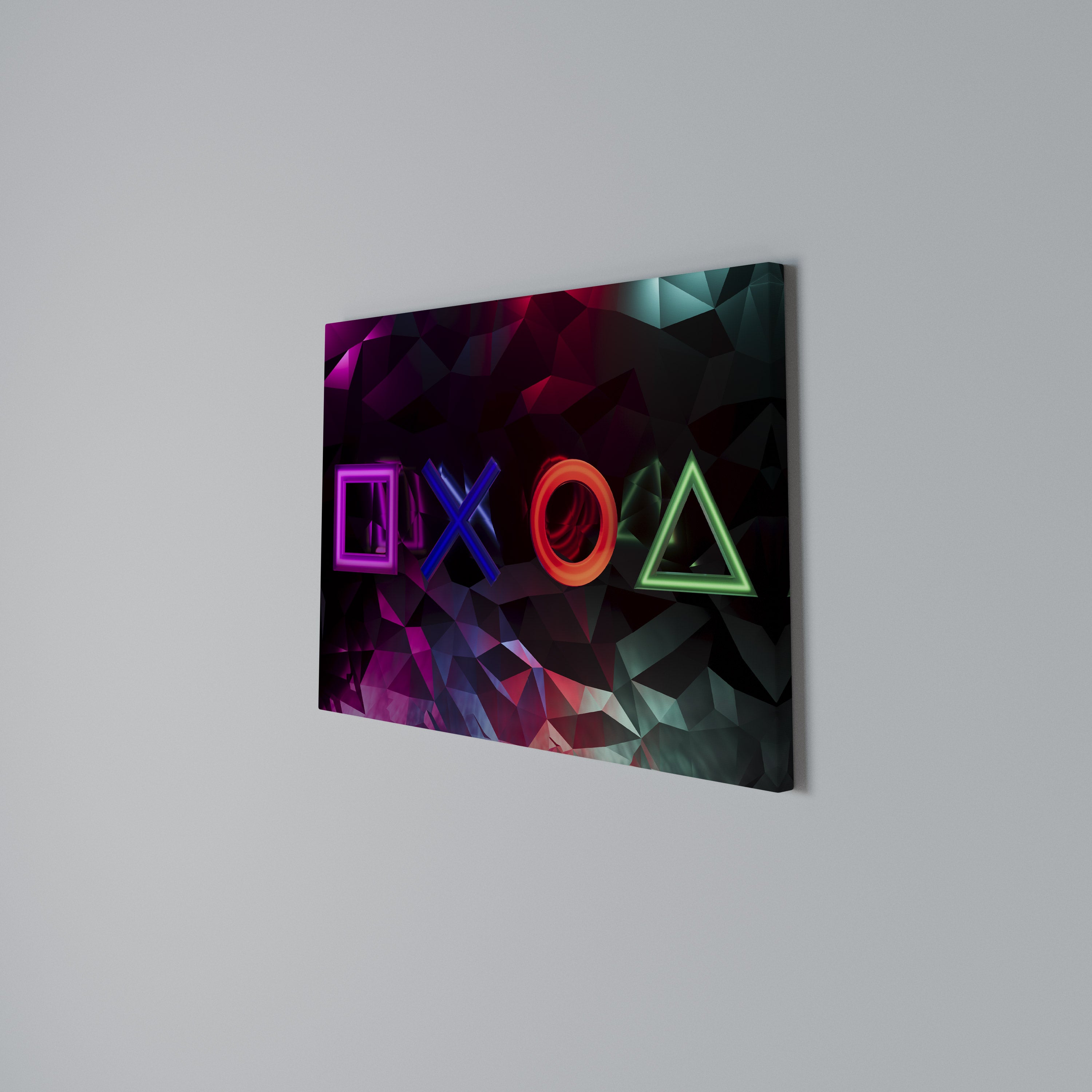 GEOMETRIC GAMER ICONS Poziomy obraz na płótnie