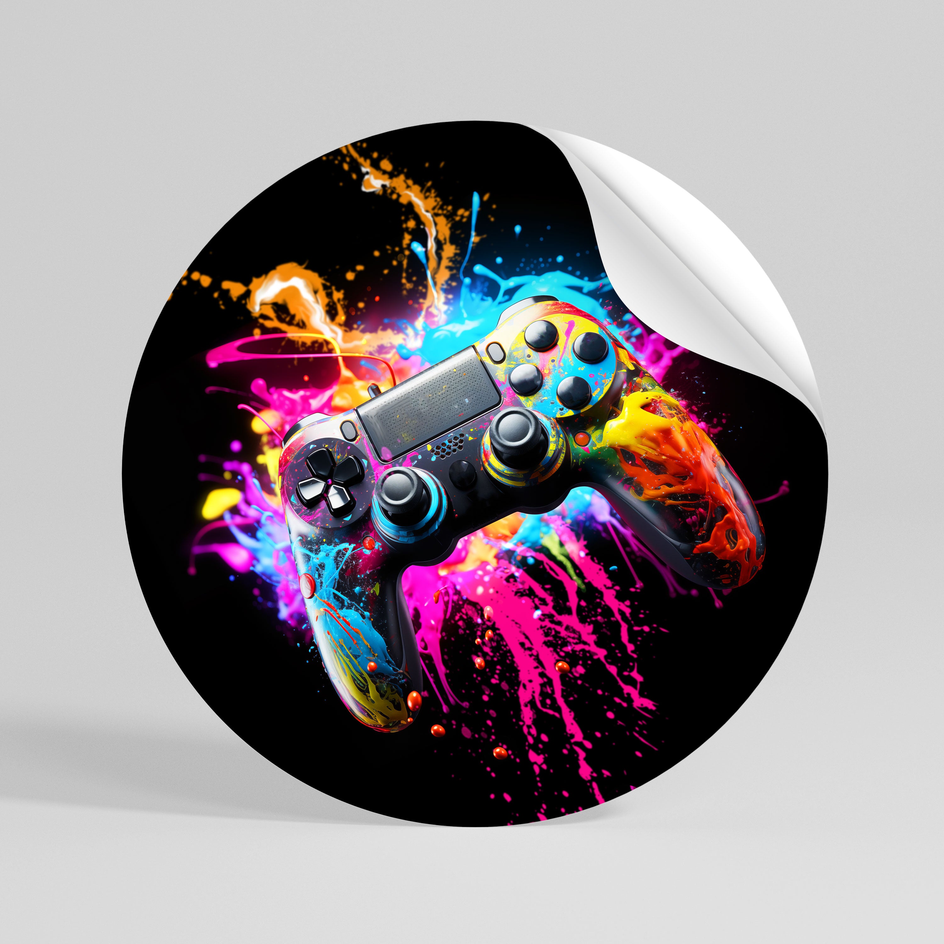 GAMING LUSH Naklejka okrągła