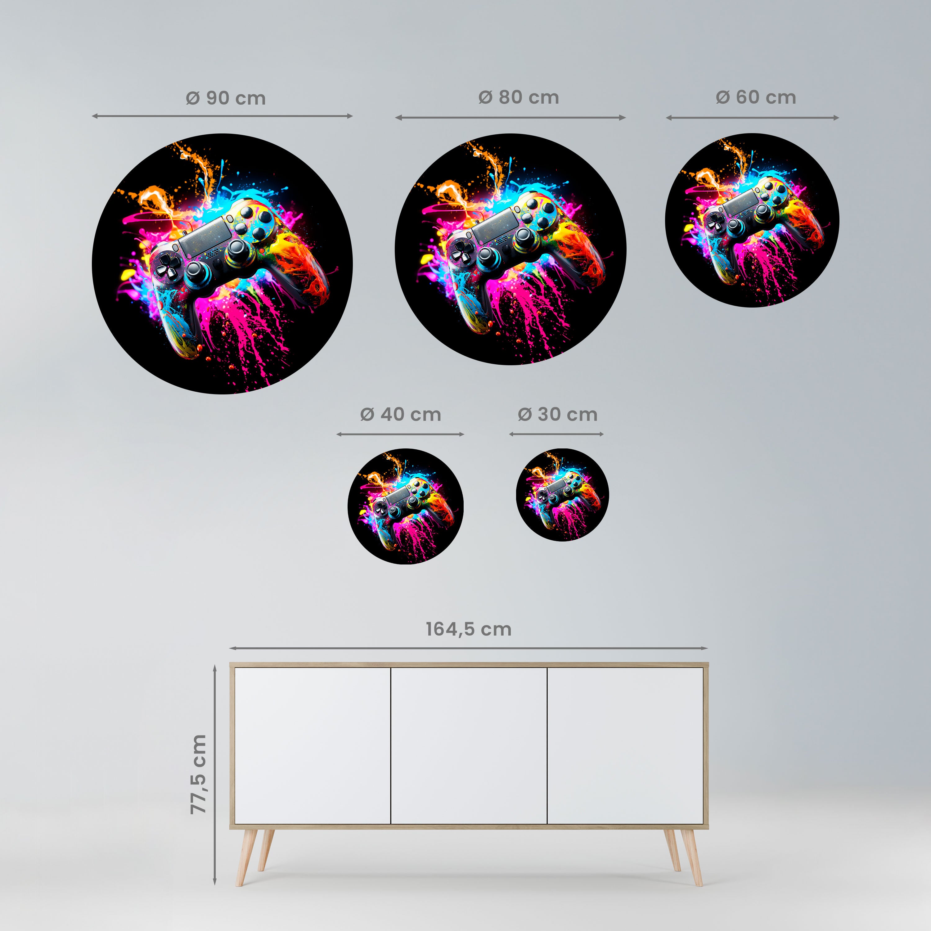 GAMING LUSH Naklejka okrągła