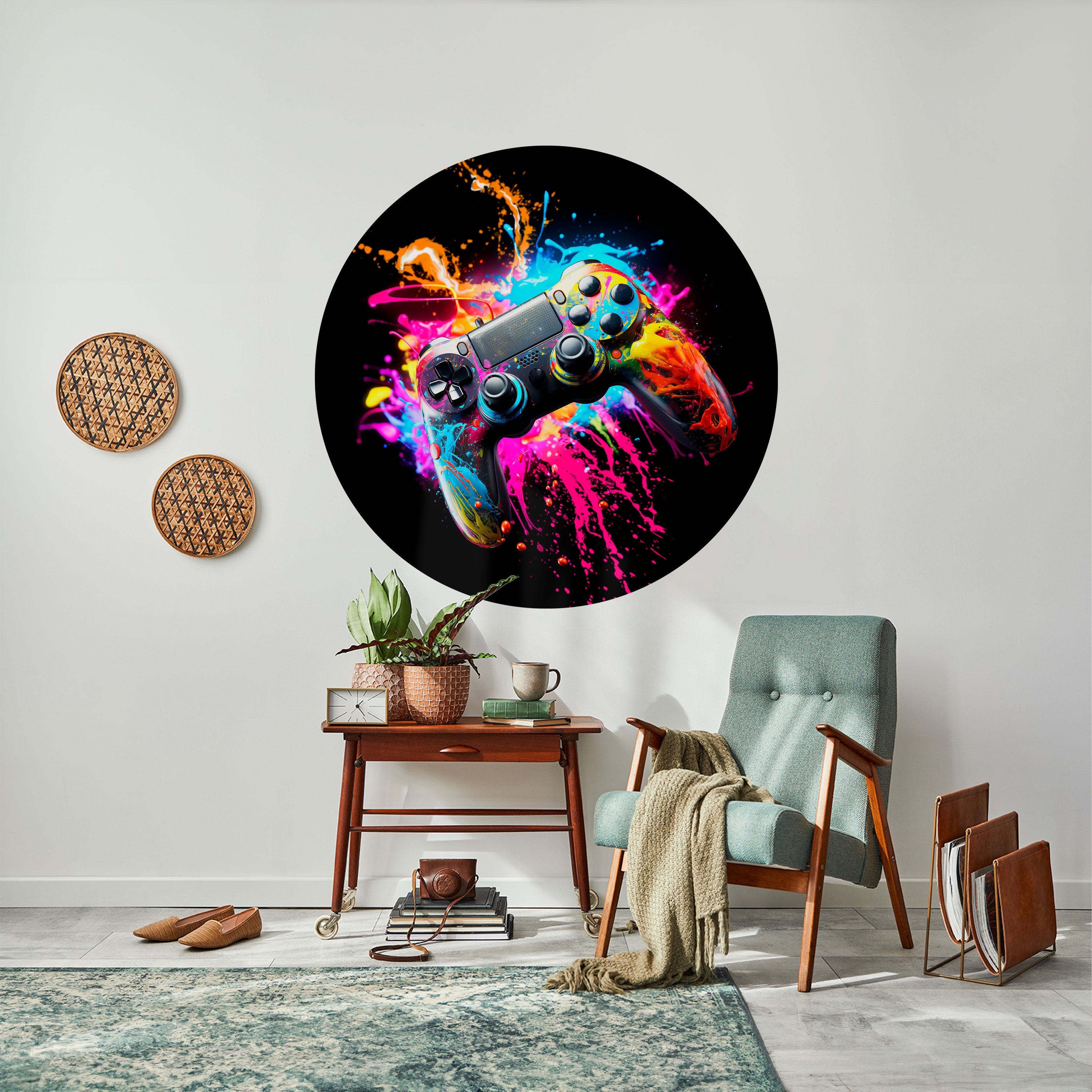 GAMING LUSH Naklejka okrągła