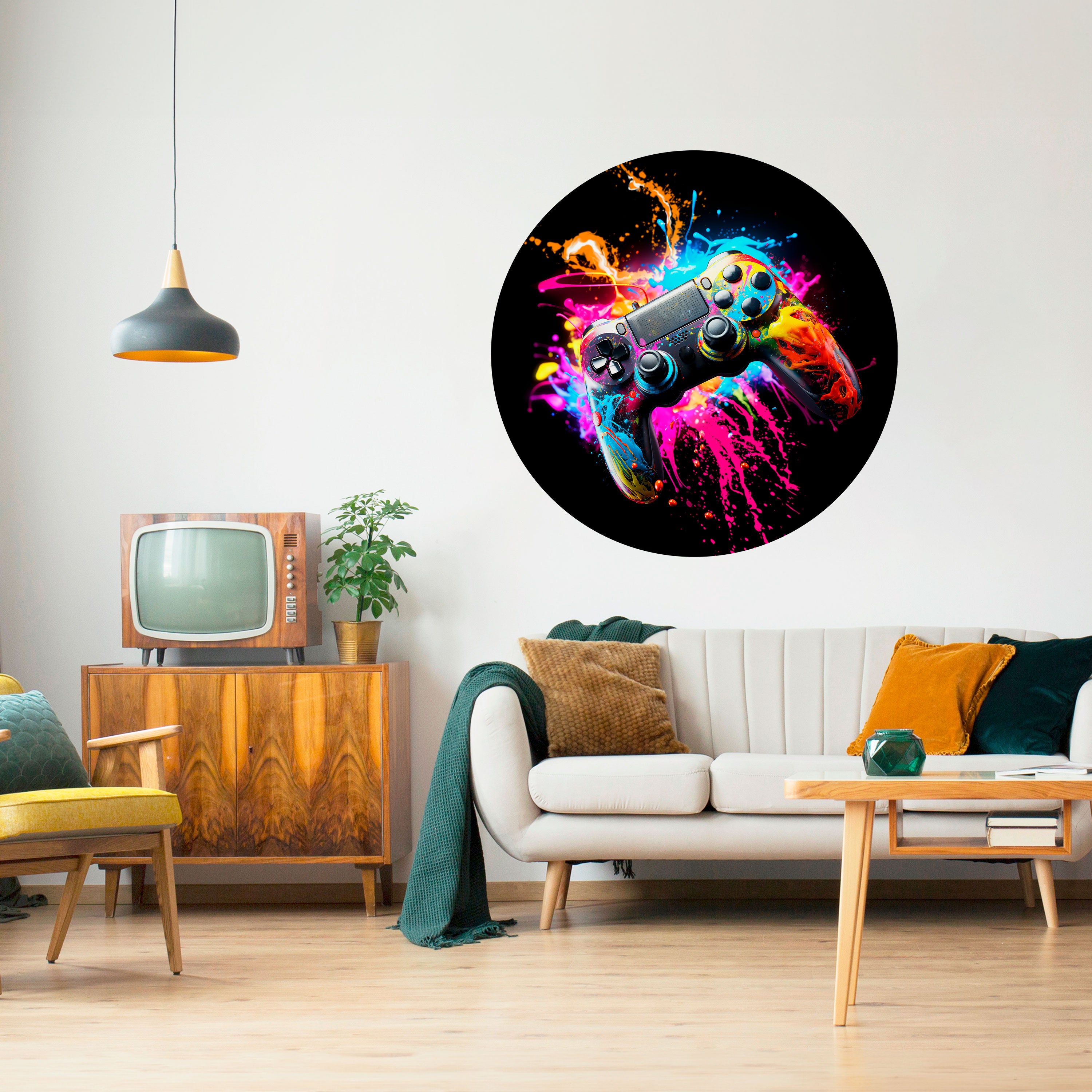 GAMING LUSH Naklejka okrągła