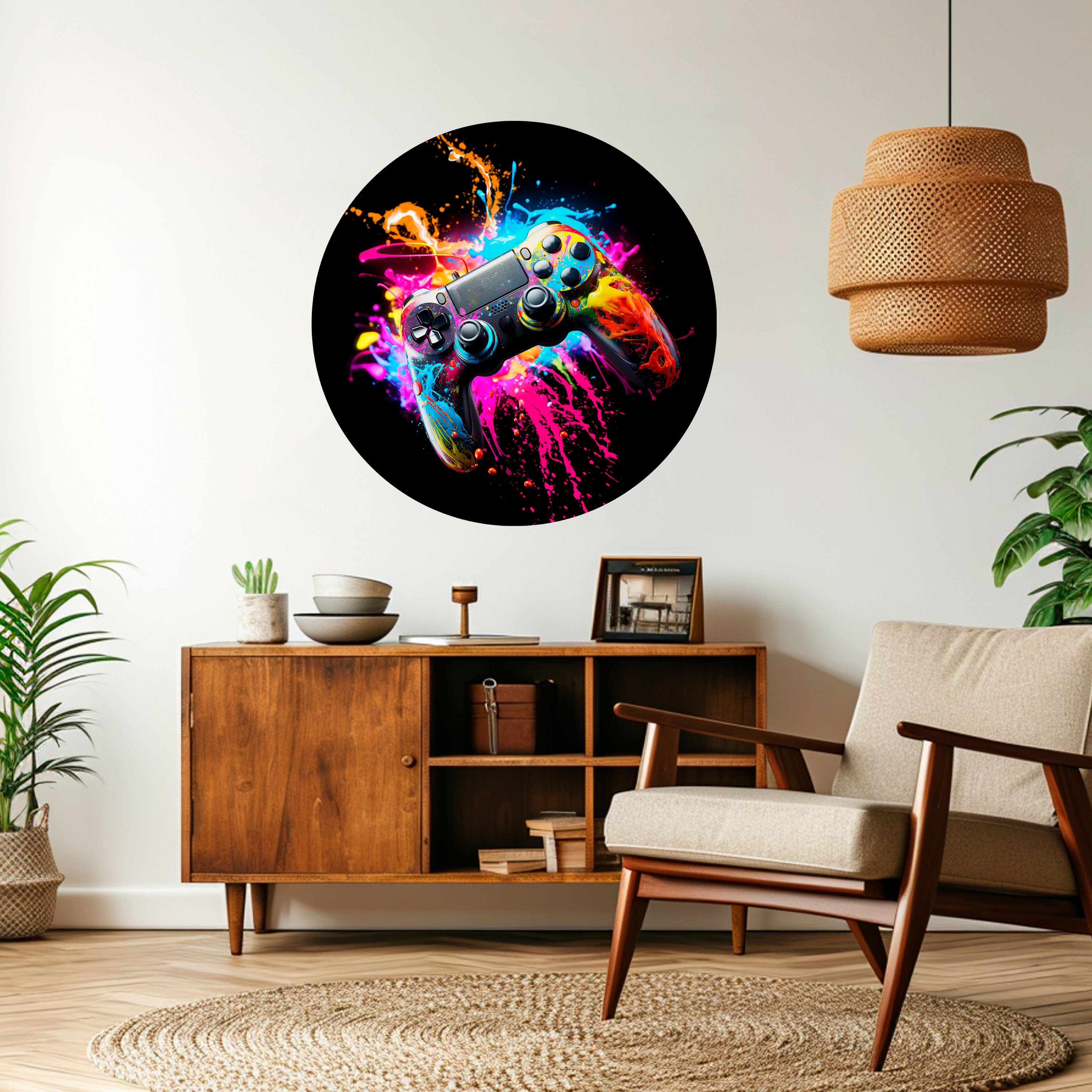 GAMING LUSH Naklejka okrągła