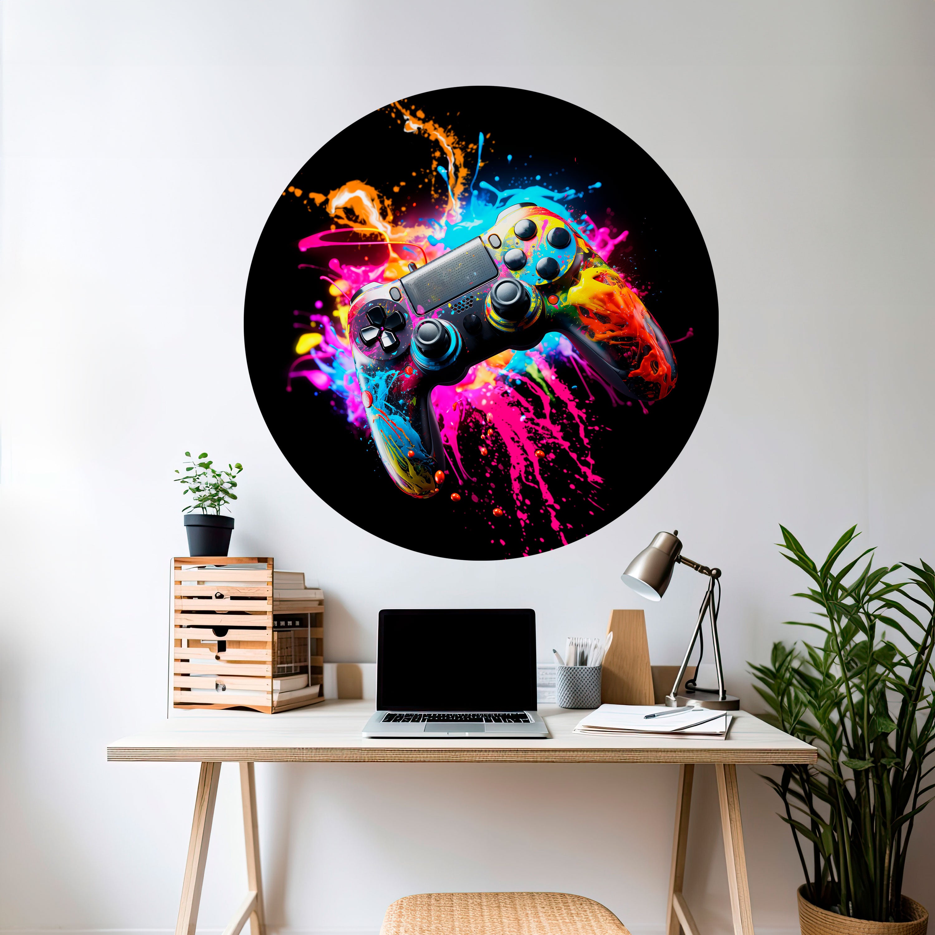 GAMING LUSH Naklejka okrągła