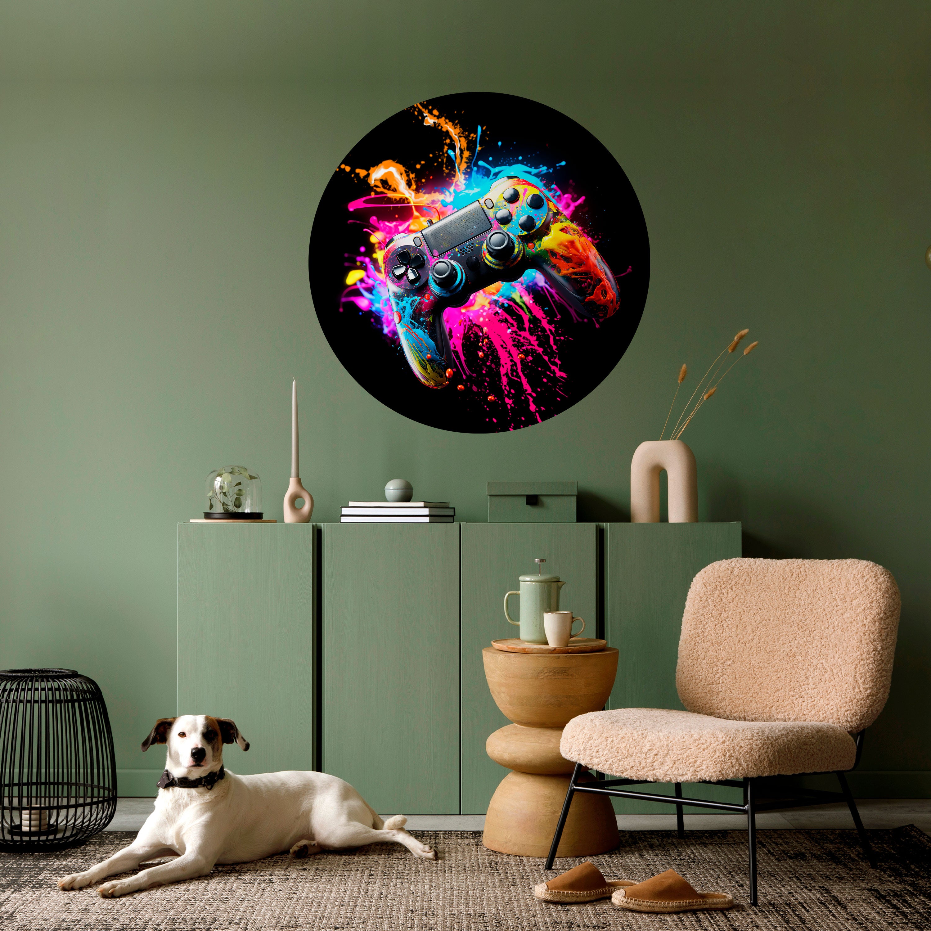 GAMING LUSH Naklejka okrągła