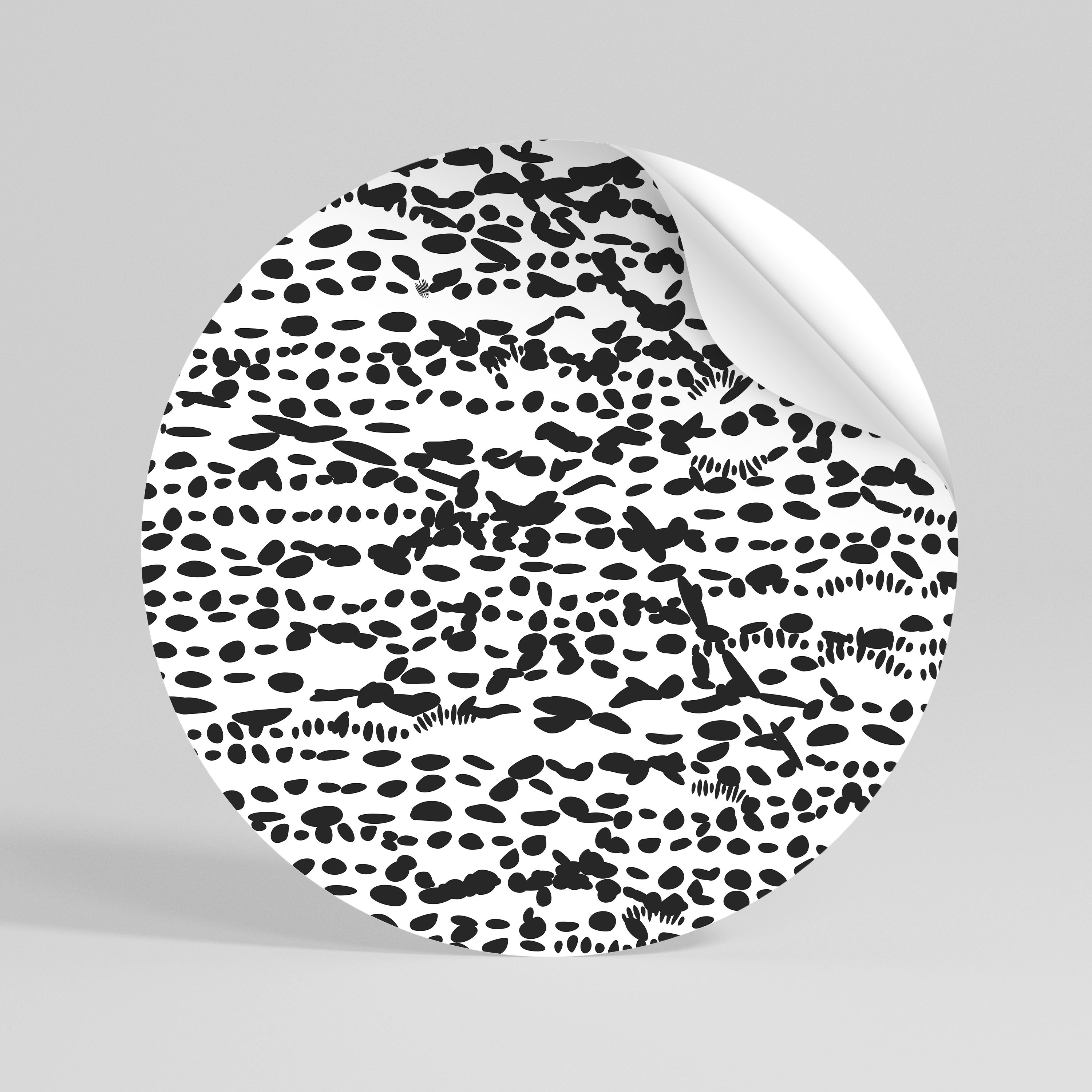 LUNAR LOOM Naklejka okrągła