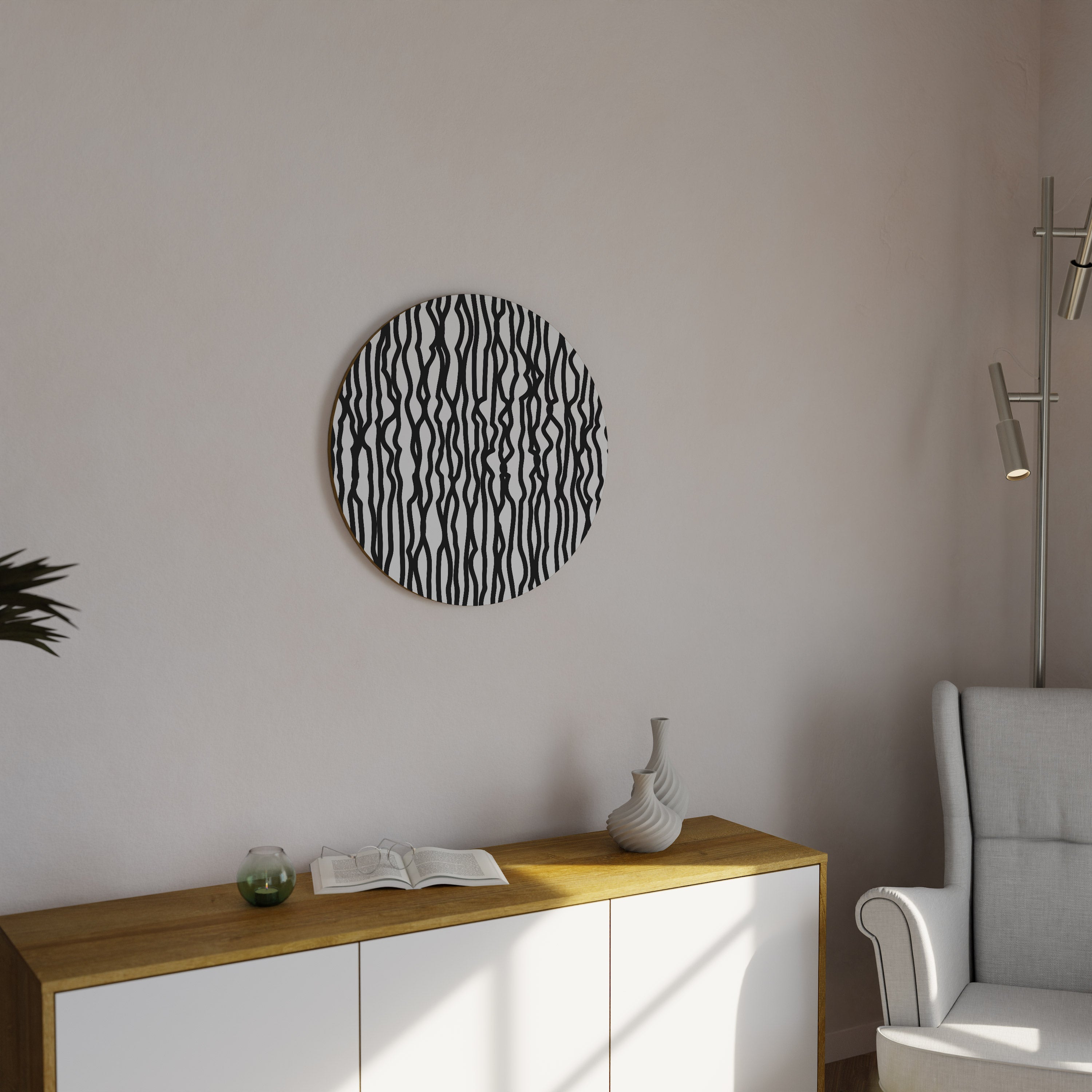 LUNA LINES Obraz okrągły