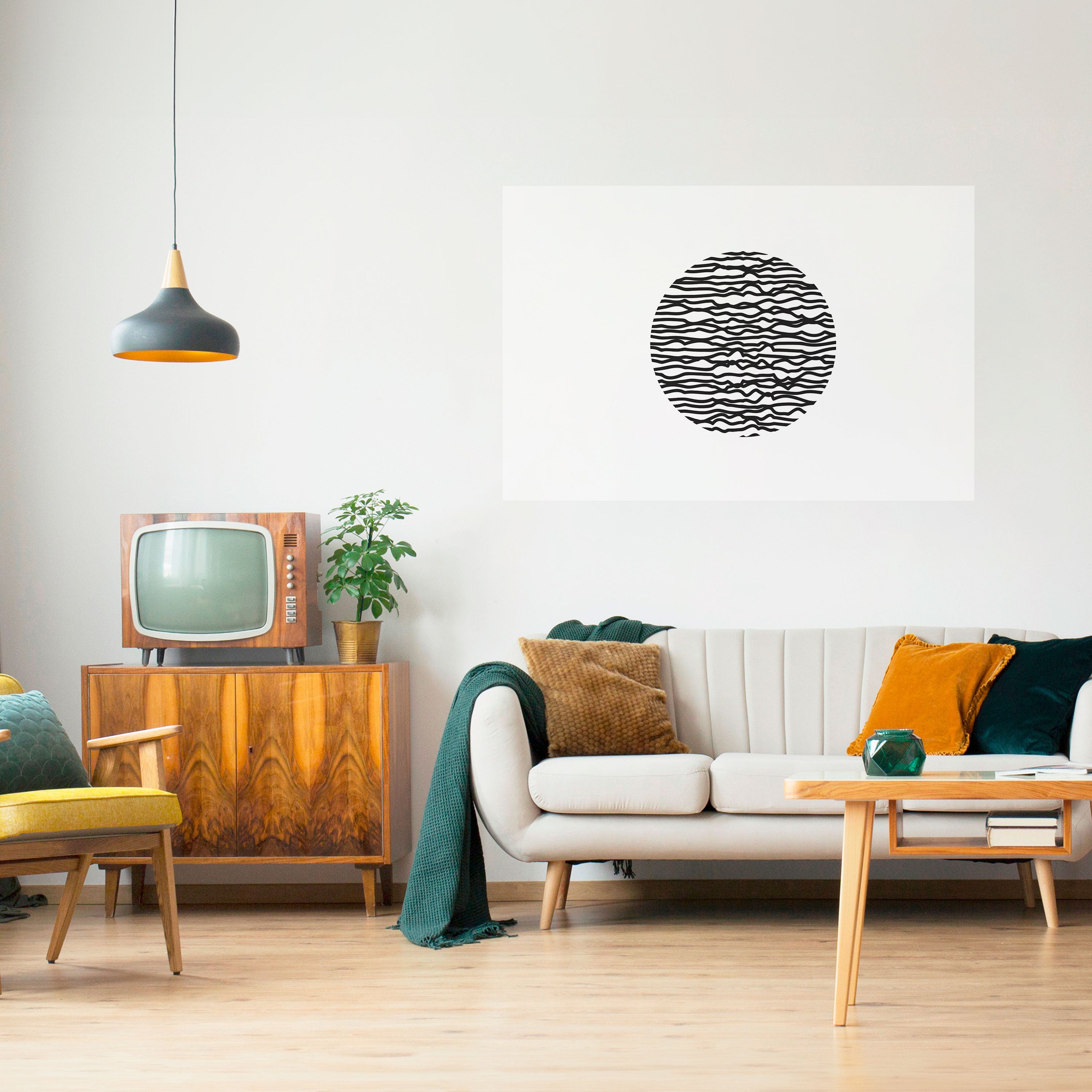 LUNA LINES Naklejka/Plakat poziomy
