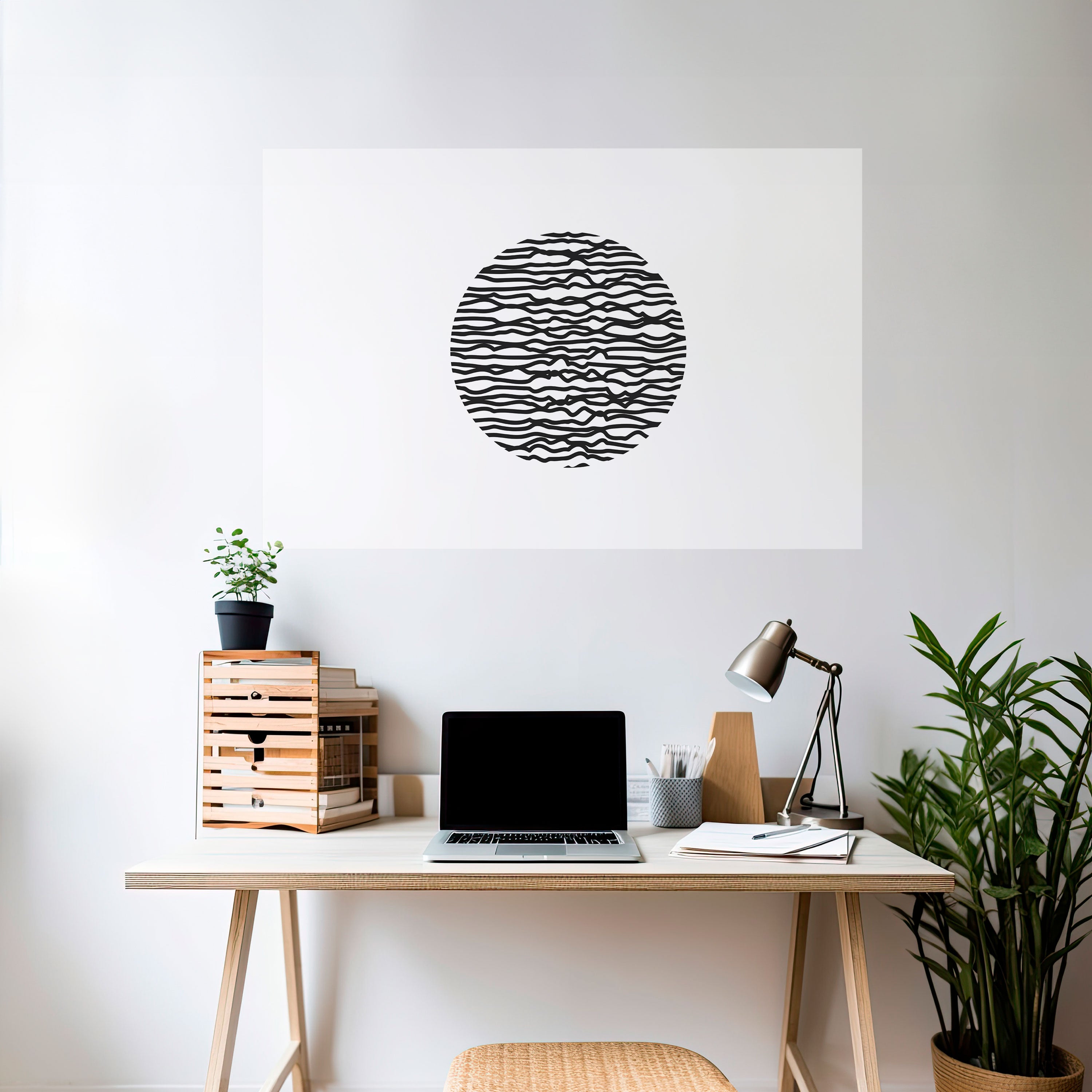 LUNA LINES Naklejka/Plakat poziomy