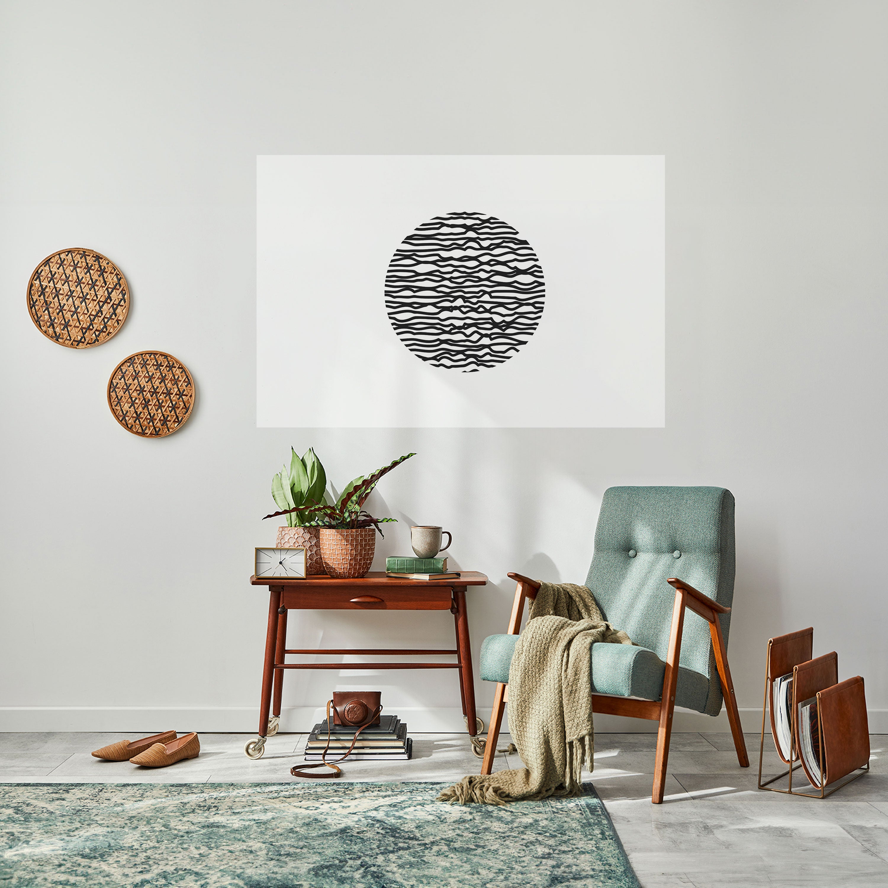 LUNA LINES Naklejka/Plakat poziomy