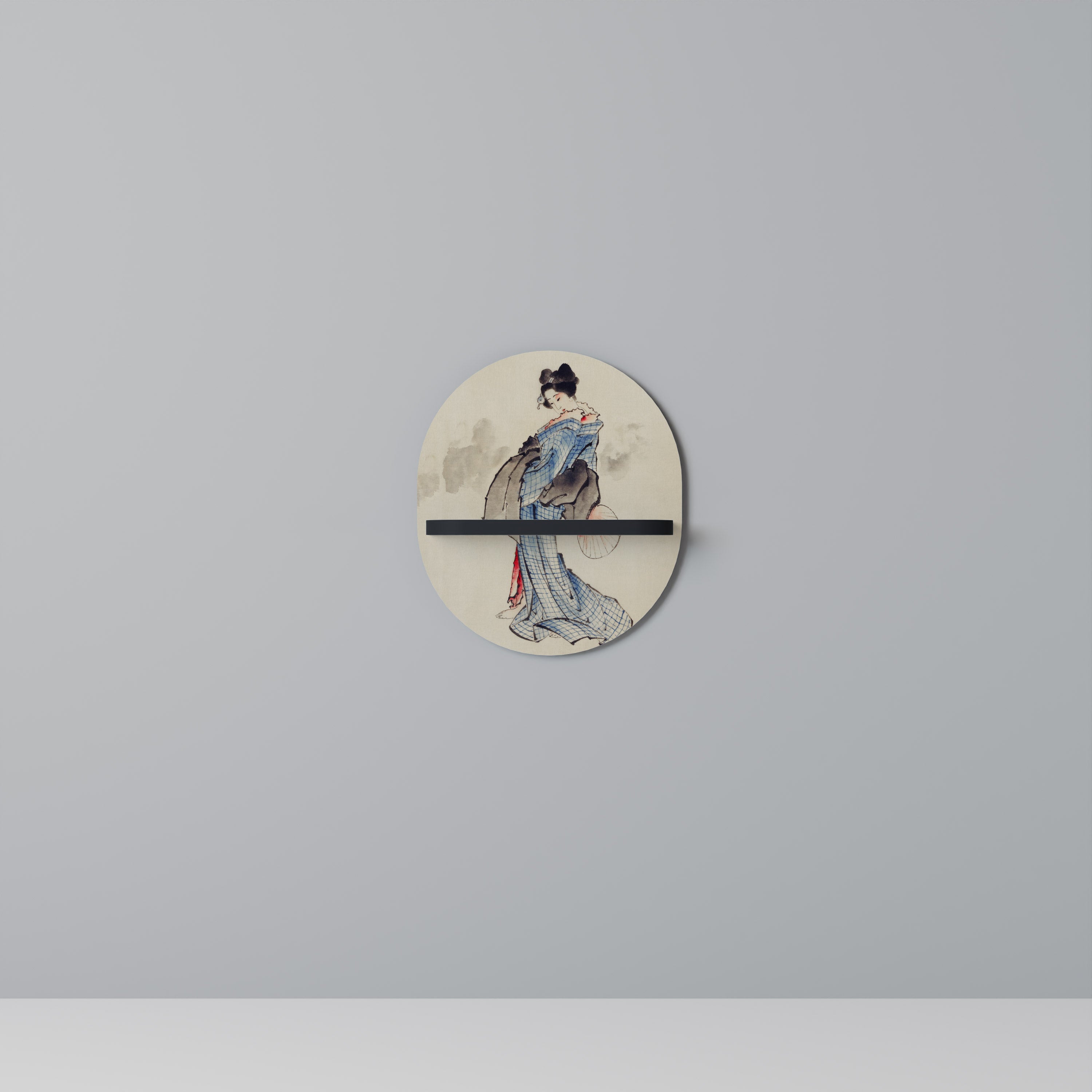 GEISHA FANTASY Półka owalna Czarna
