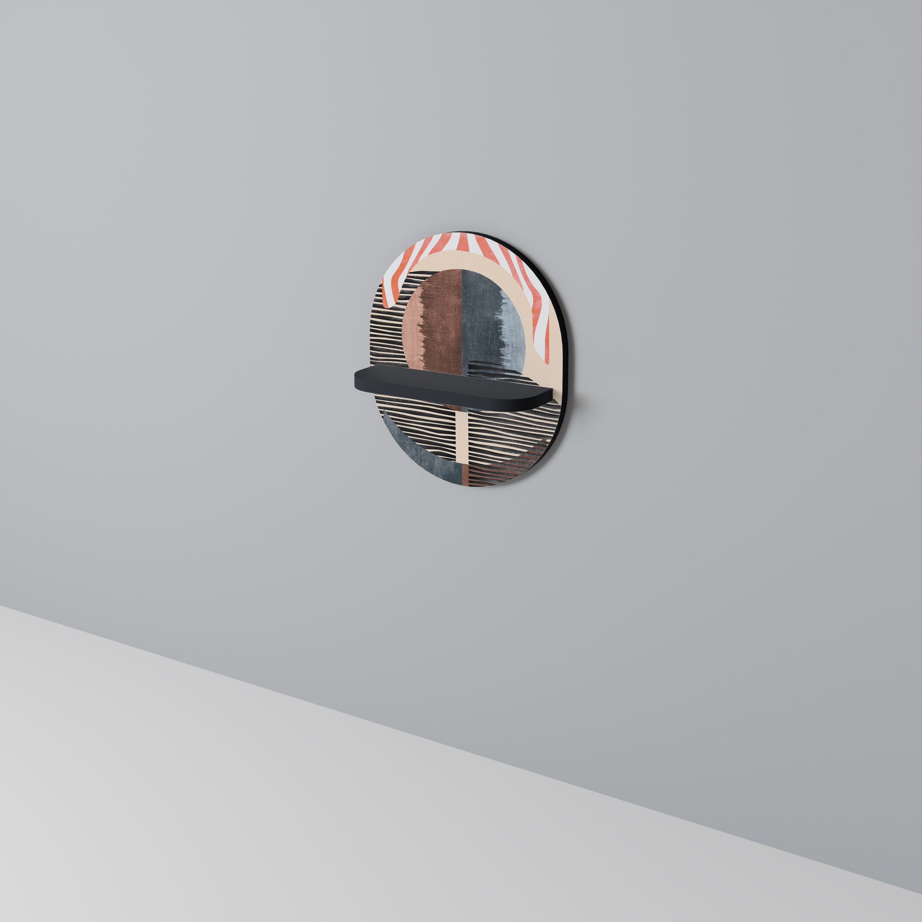 WHISPERS OF FORM Półka owalna Czarna