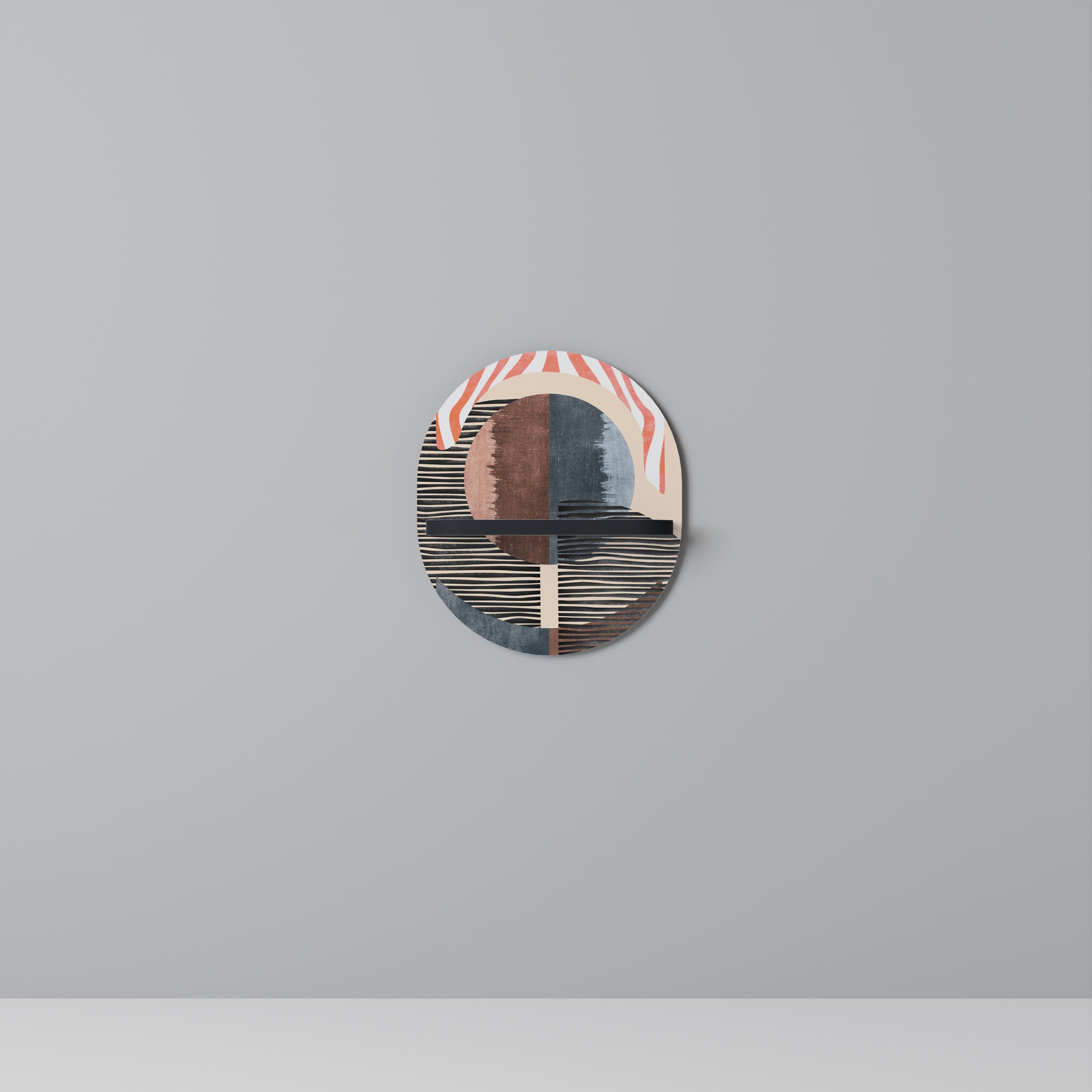 WHISPERS OF FORM Półka owalna Czarna