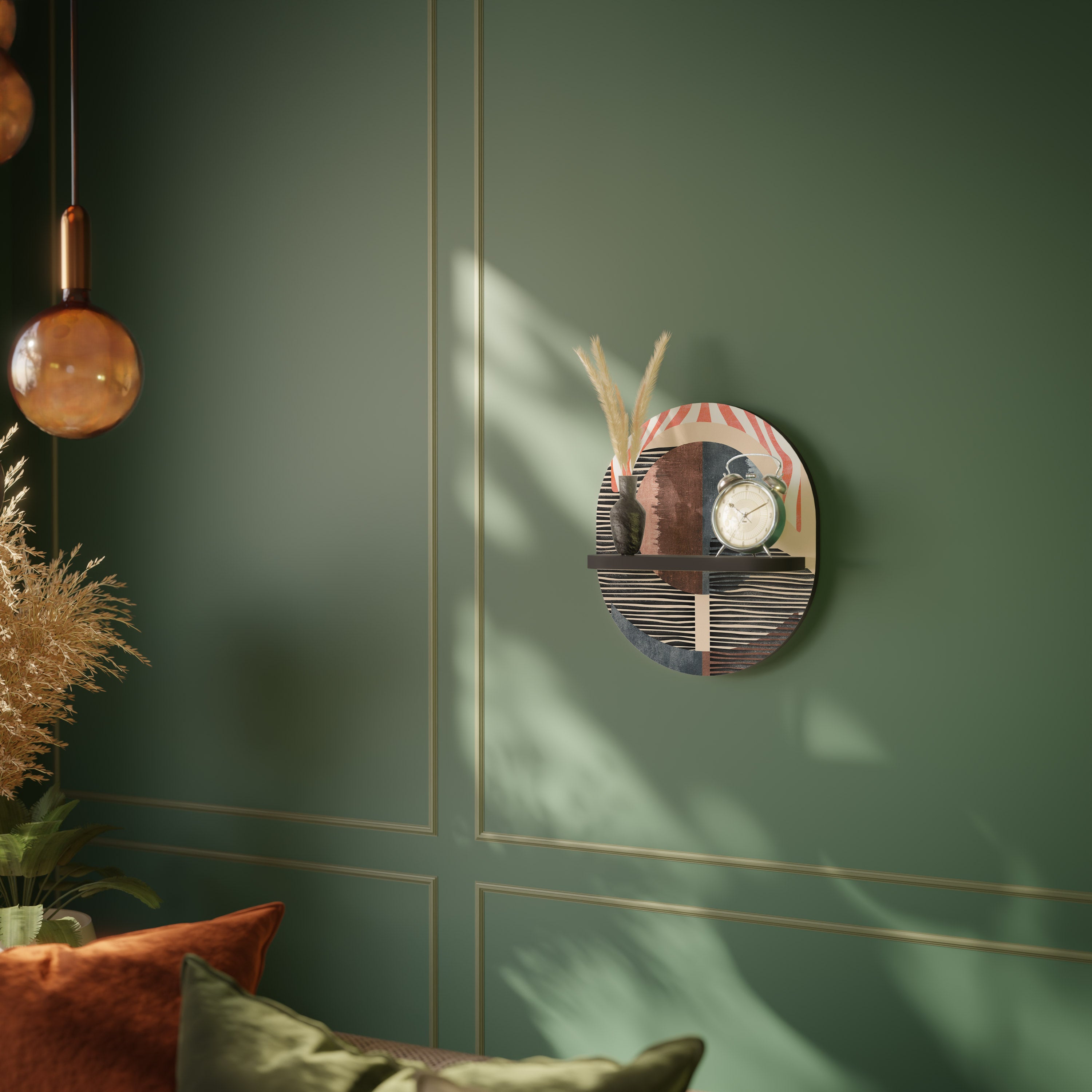 WHISPERS OF FORM Półka owalna Czarna