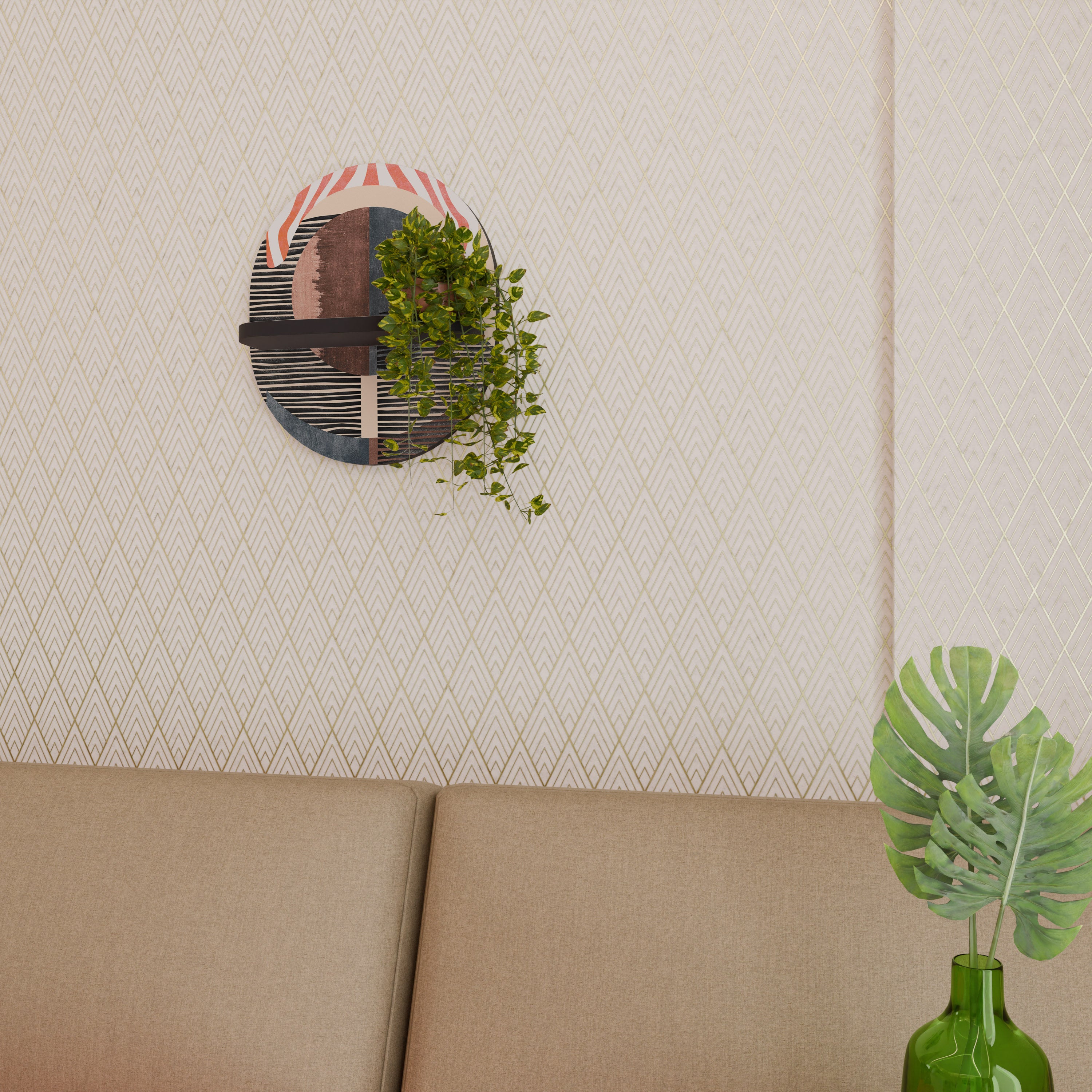 WHISPERS OF FORM Półka owalna Czarna