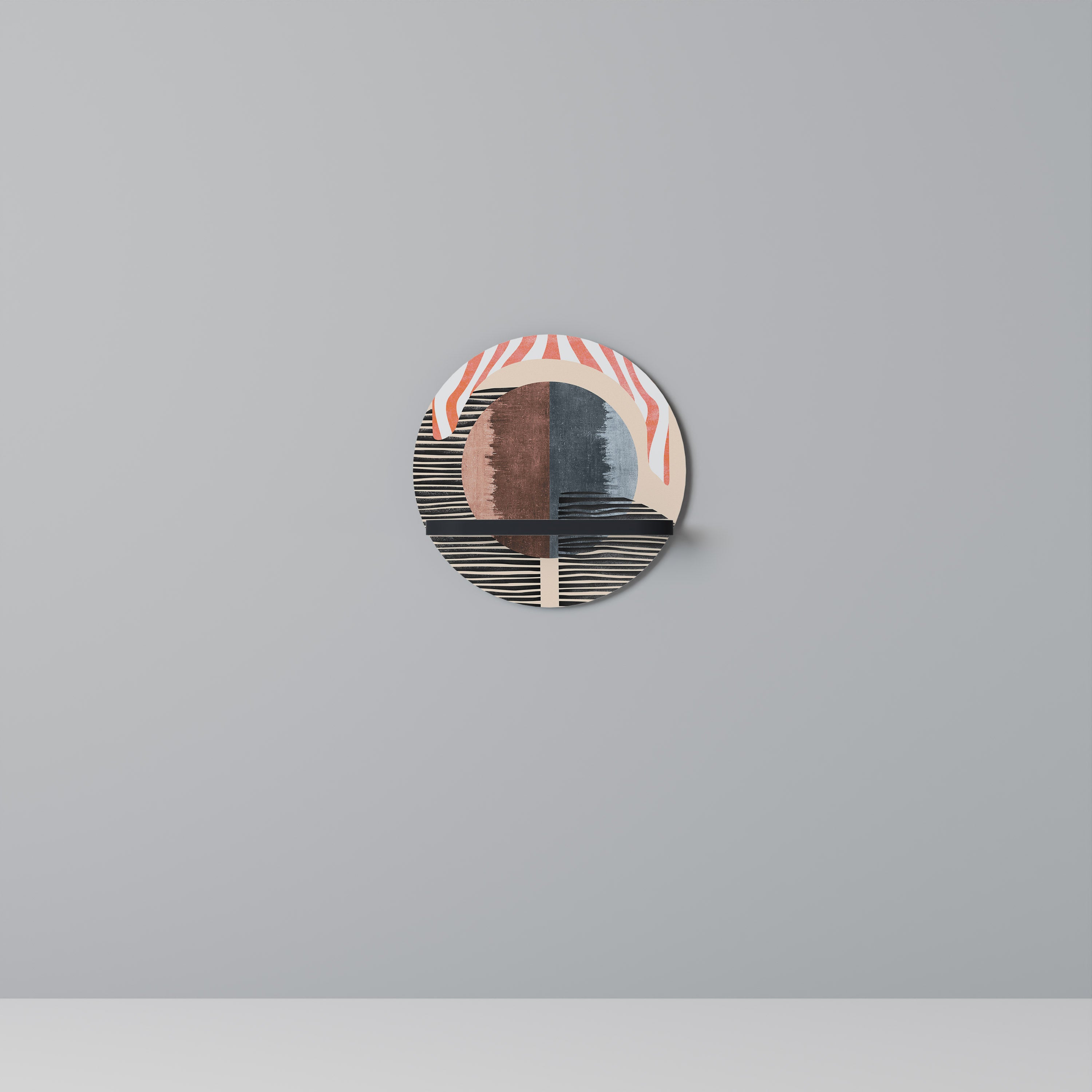 WHISPERS OF FORM Półka okrągła Czarna