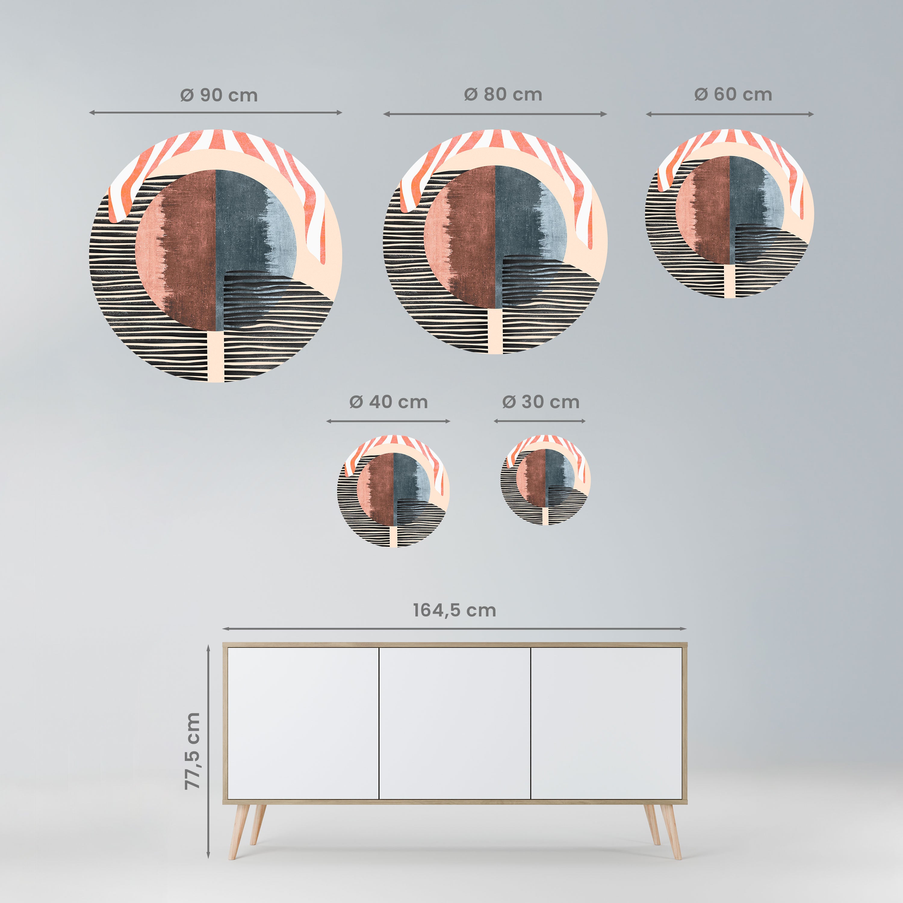 WHISPERS OF FORM Naklejka okrągła