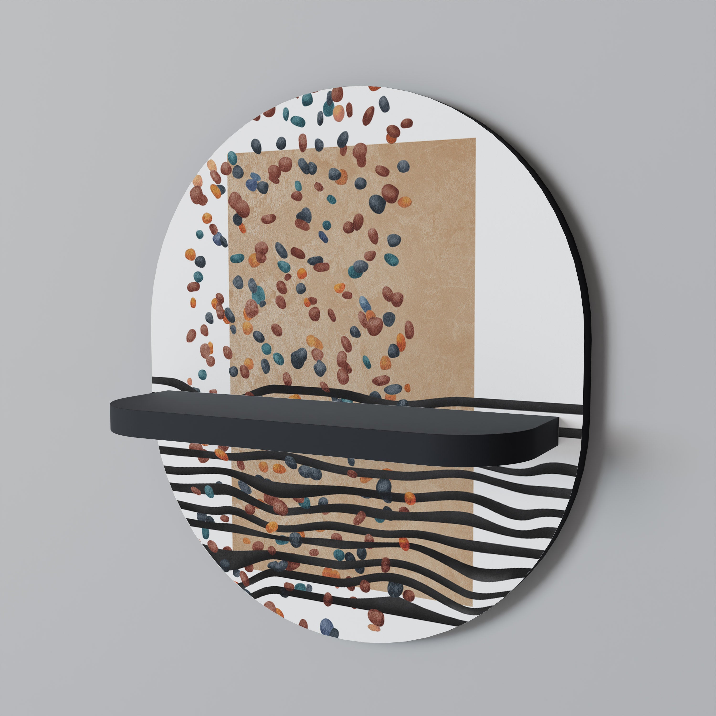 IMAGINARY RAIN Półka owalna Czarna