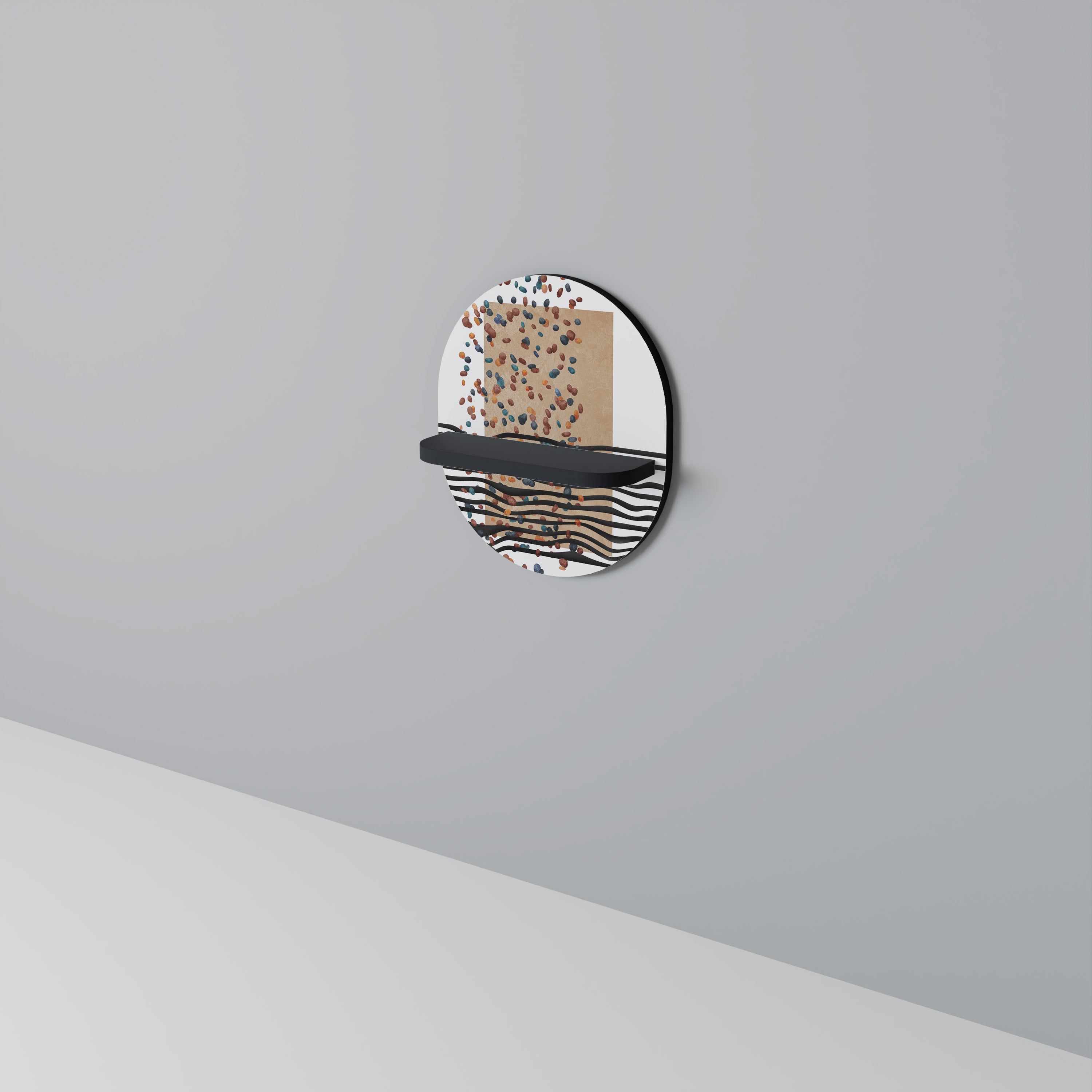 IMAGINARY RAIN Półka owalna Czarna