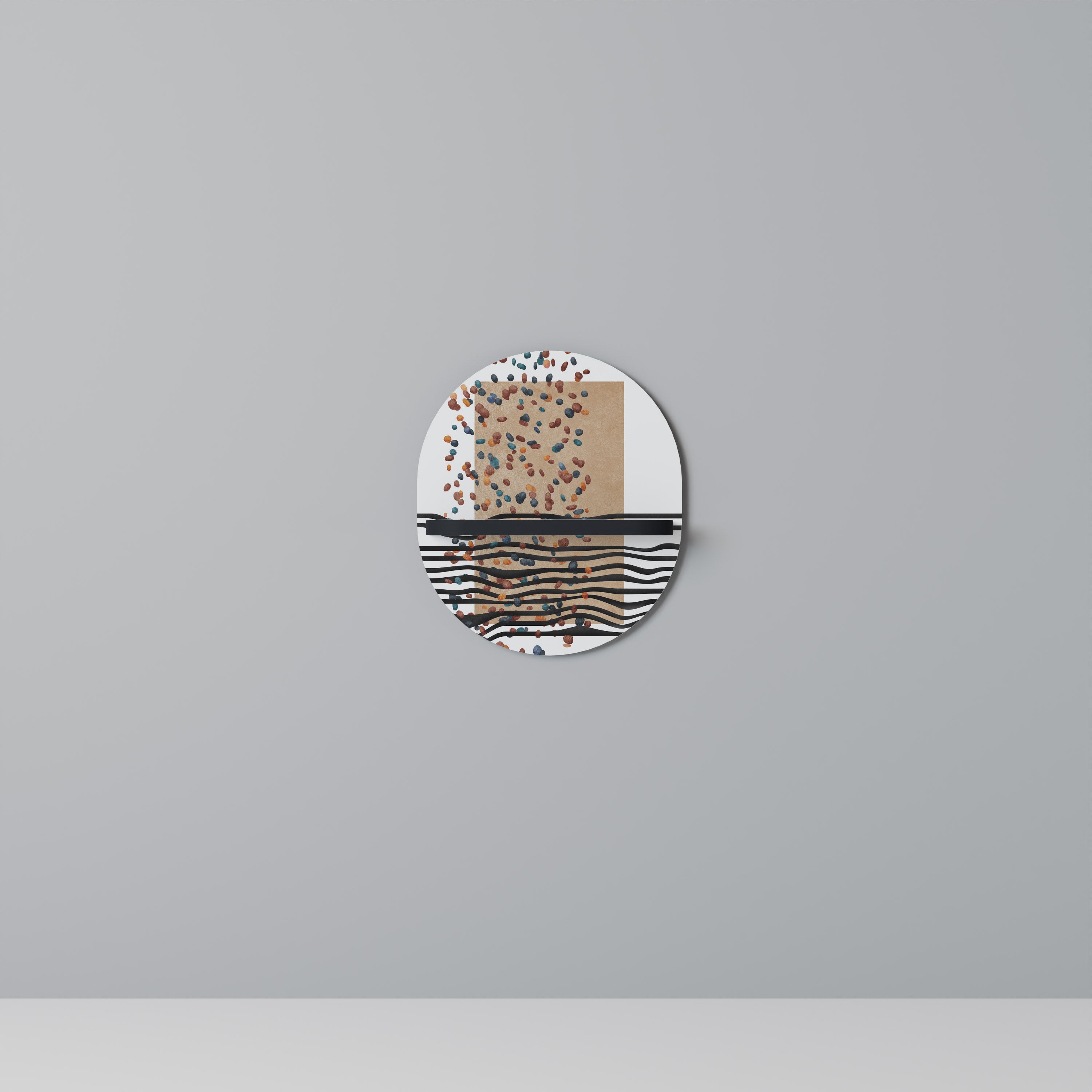 IMAGINARY RAIN Półka owalna Czarna