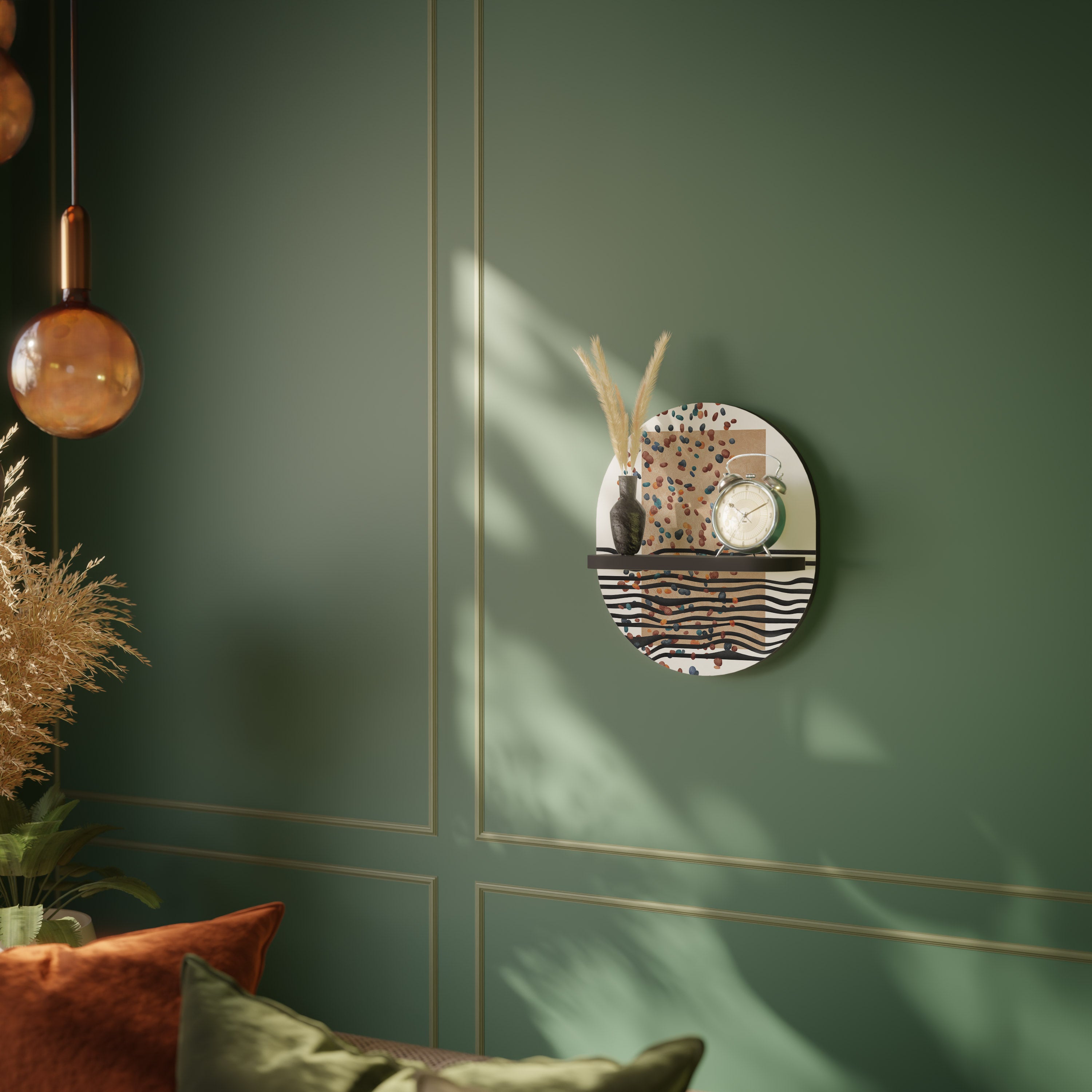 IMAGINARY RAIN Półka owalna Czarna