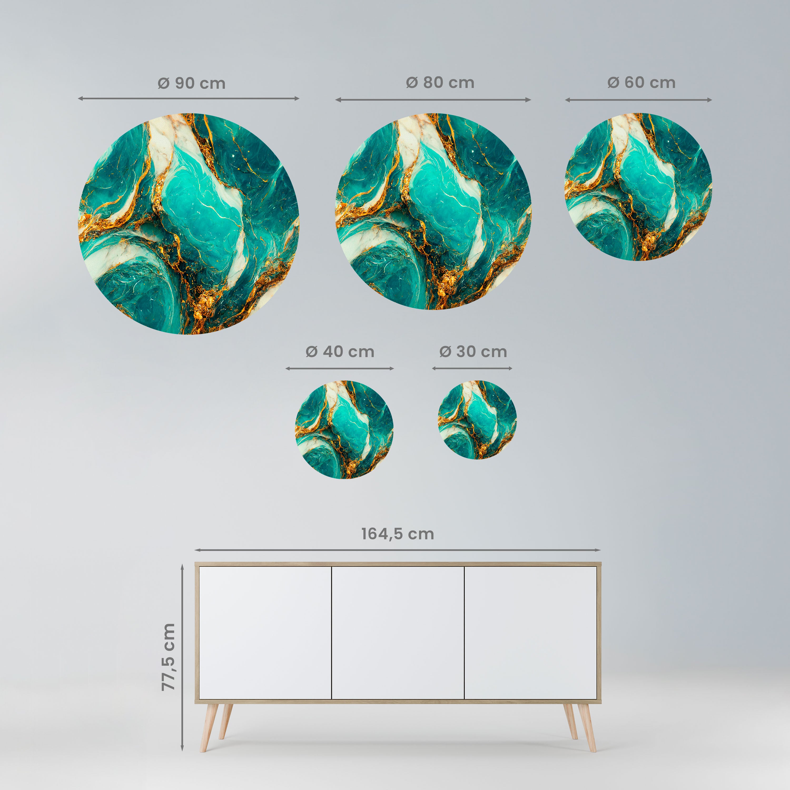 GILDED WHISPERS Naklejka okrągła