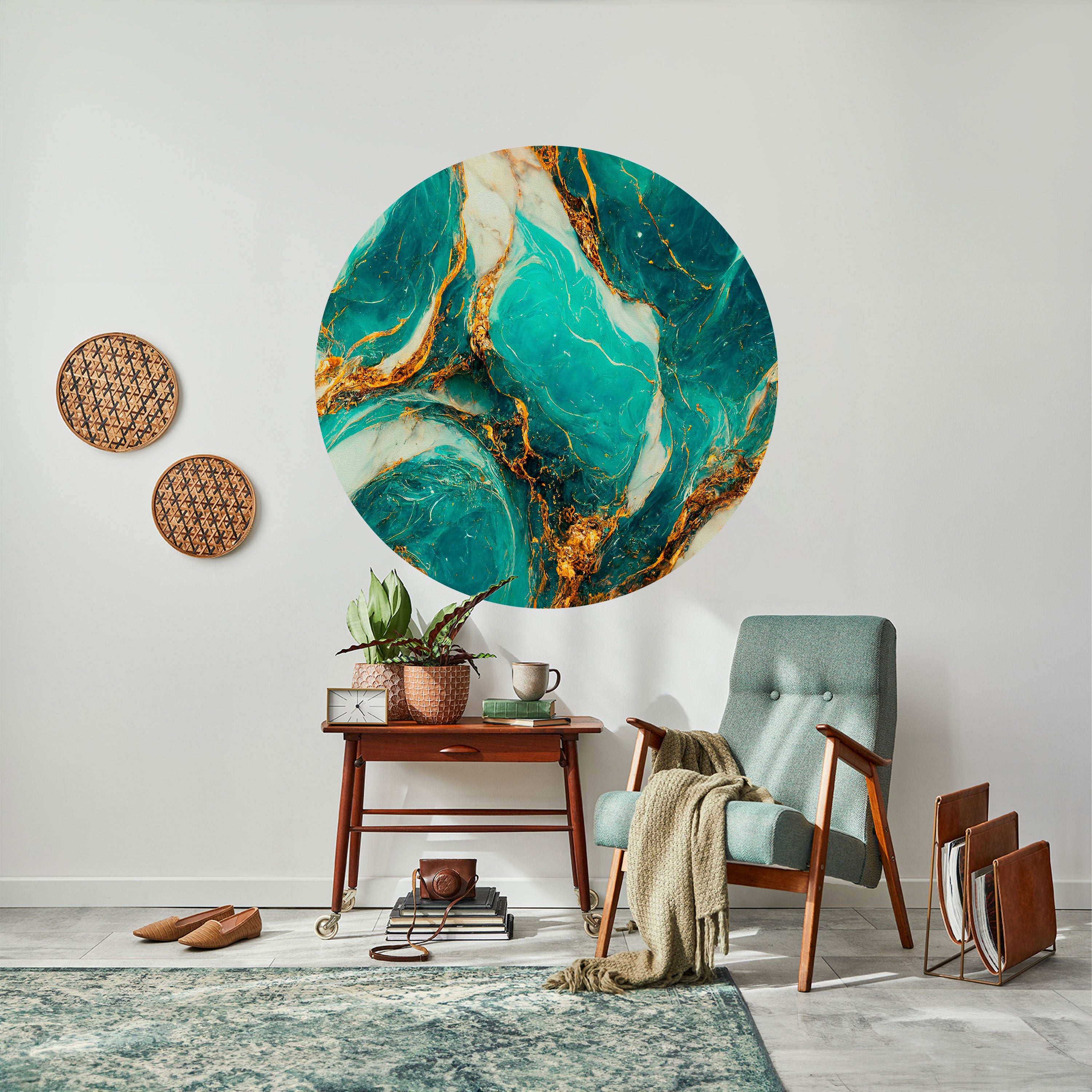 GILDED WHISPERS Naklejka okrągła